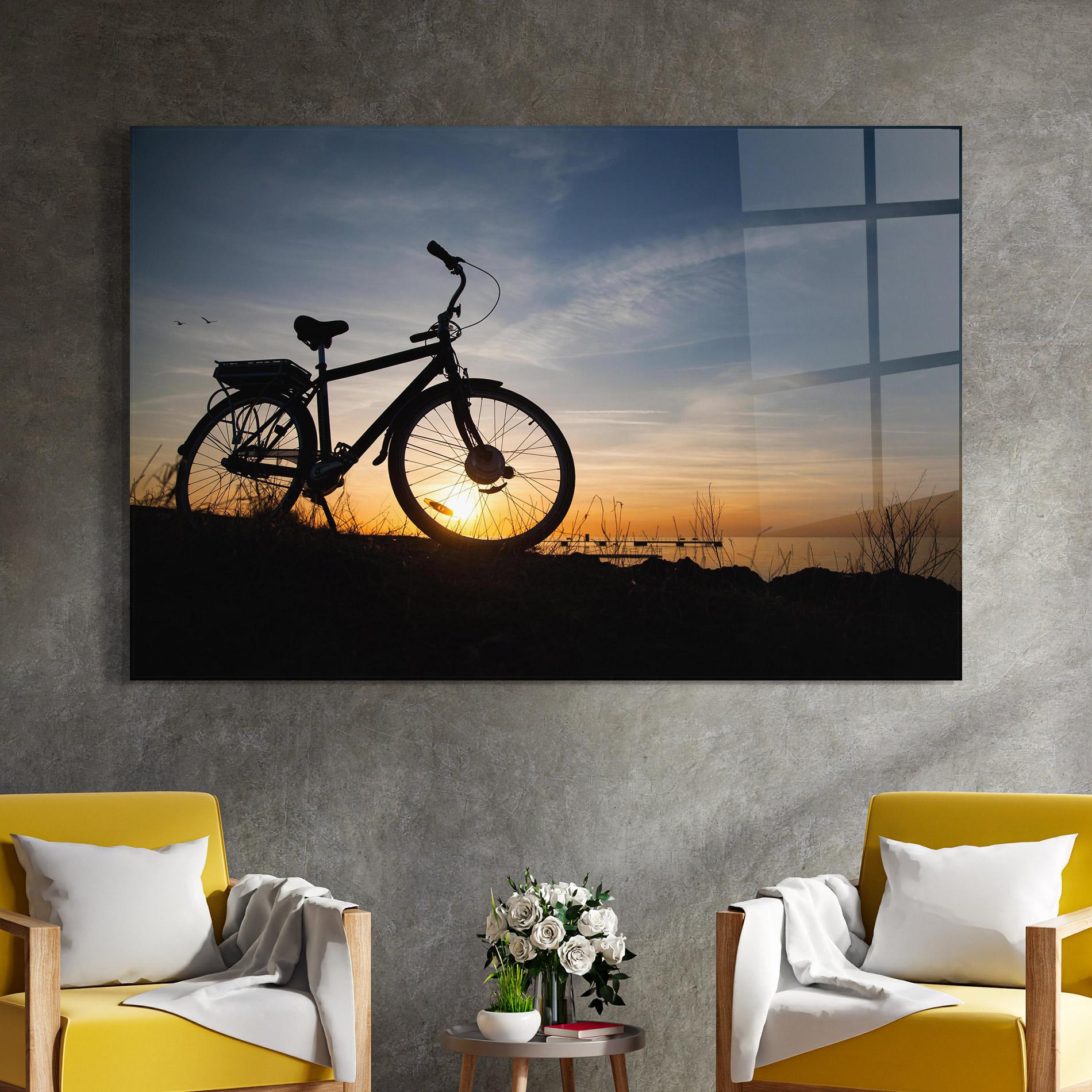 Glasbild Blue Sky Bike mockup 4