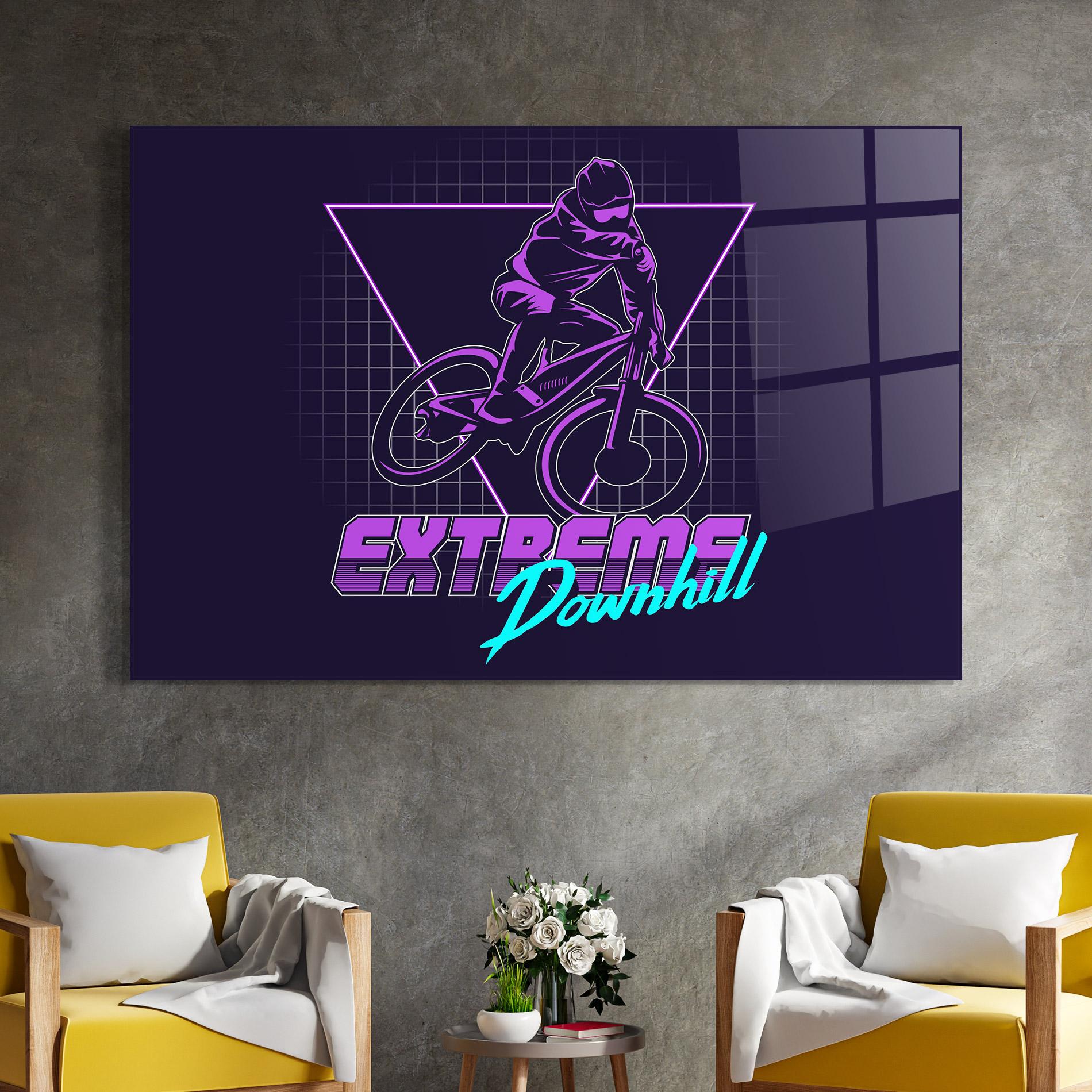 Glasbild Extreme Downhill mockup 4