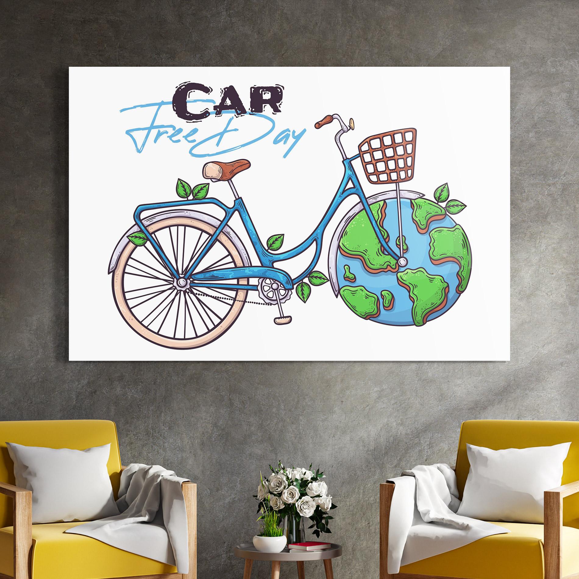 Glasbild Free Day Bike mockup 4