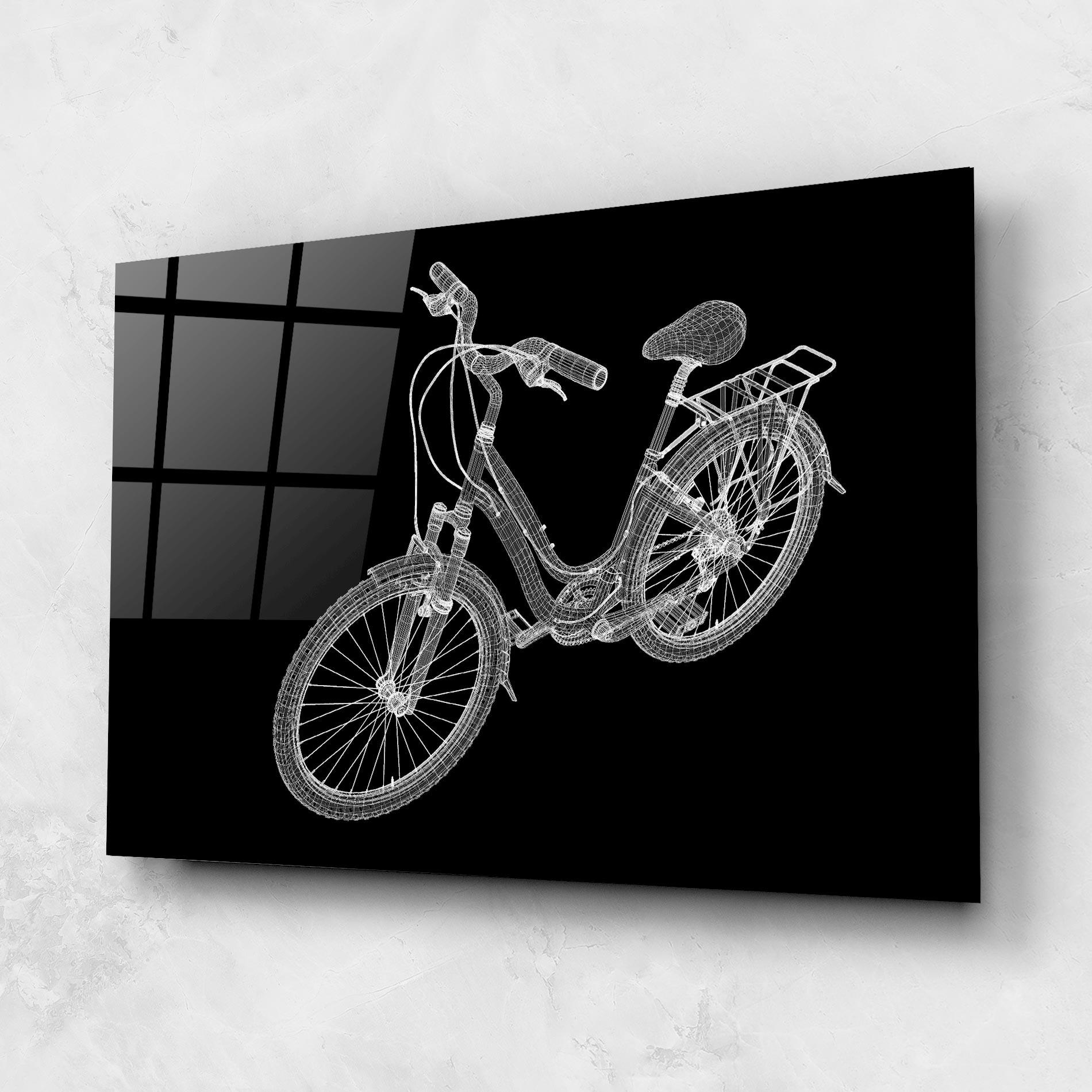 Glasbild Bicycle 3d Model mockup 1