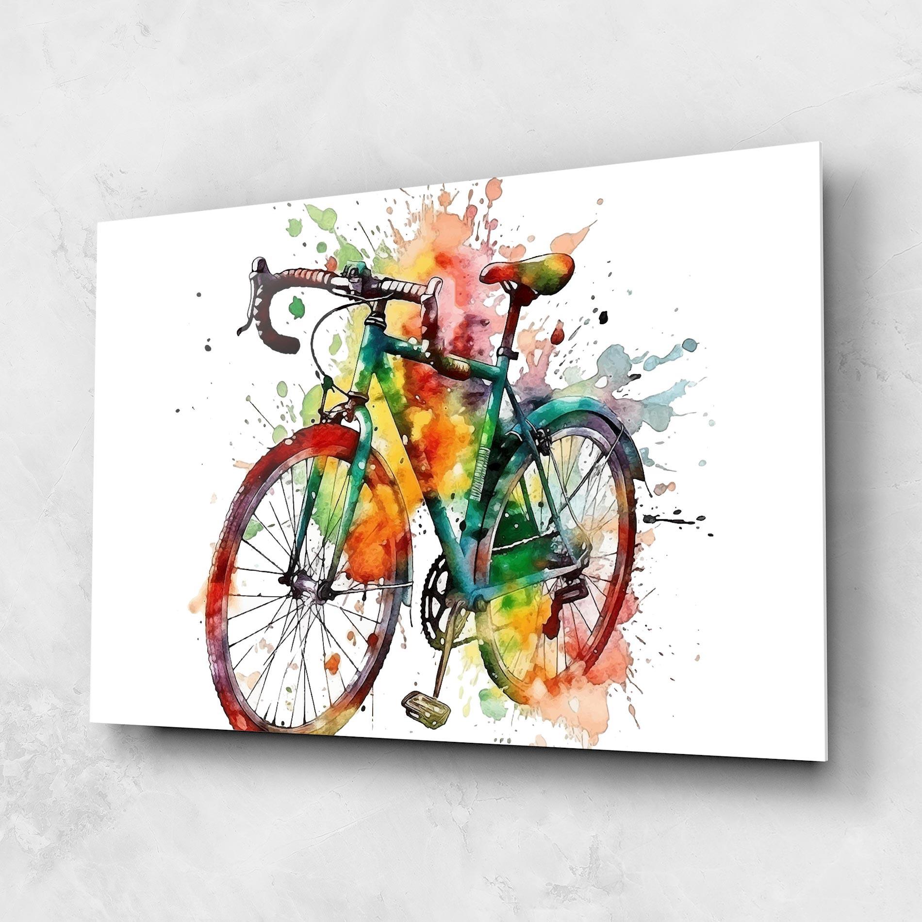 Glasbild Bicycle Color Splash mockup 1