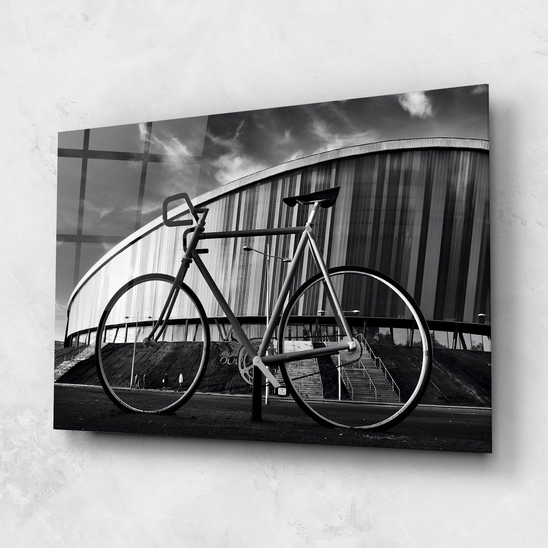 Glasbild Big Grey Bike mockup 1