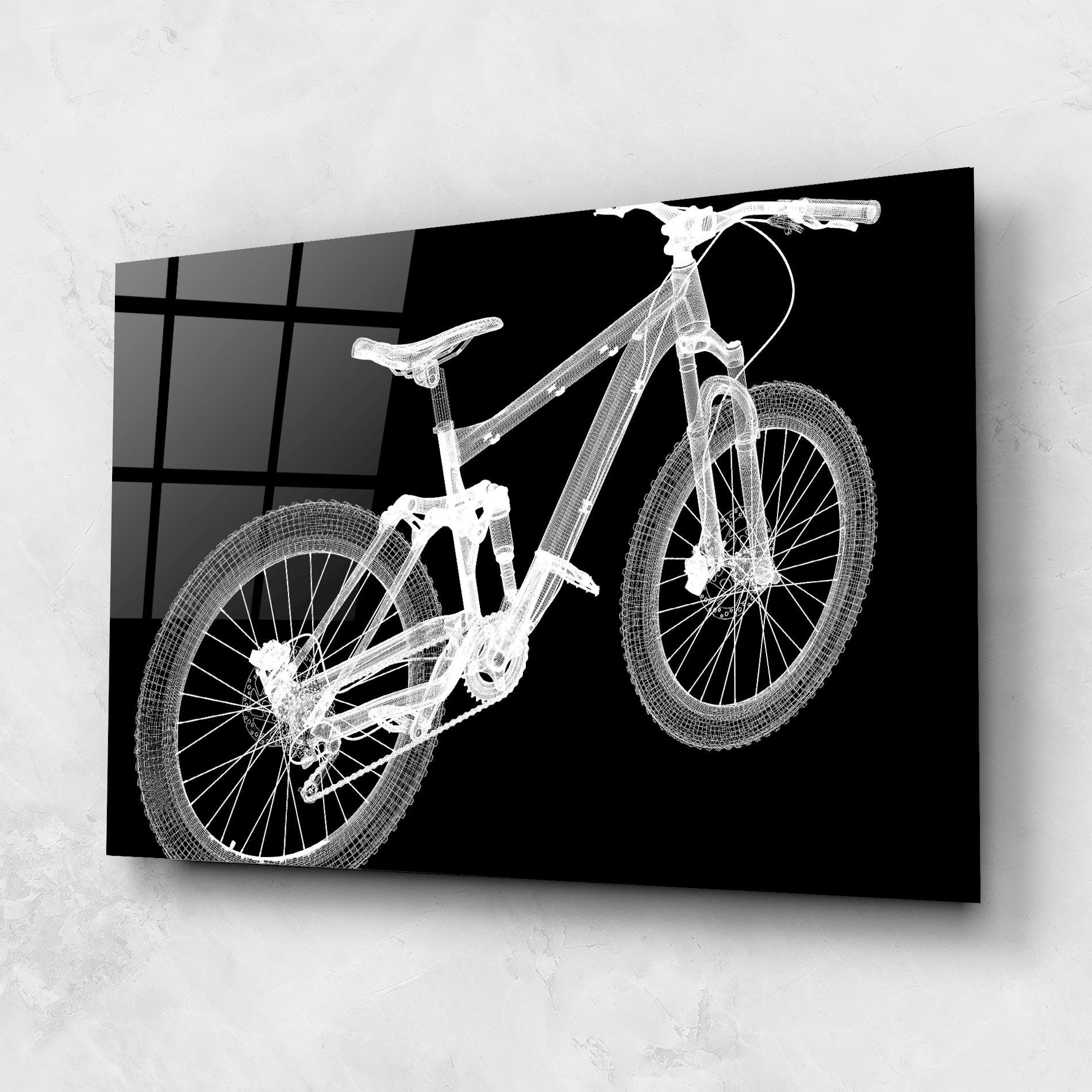 Glasbild Bike 3d Model mockup 1