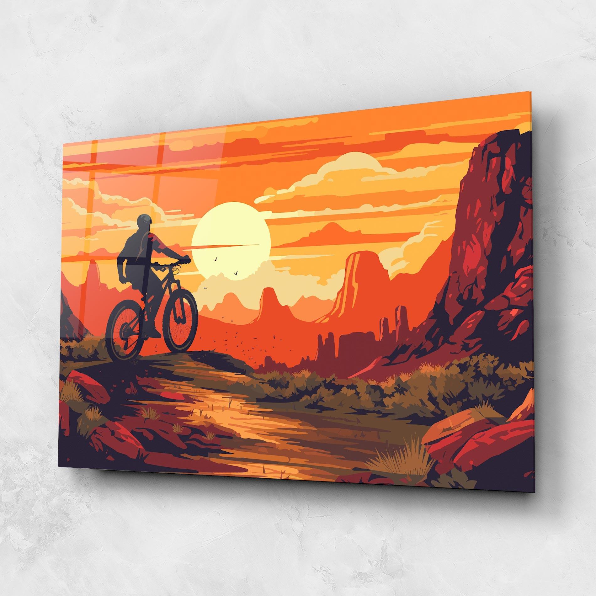 Glasbild Bike Mountain View mockup 1