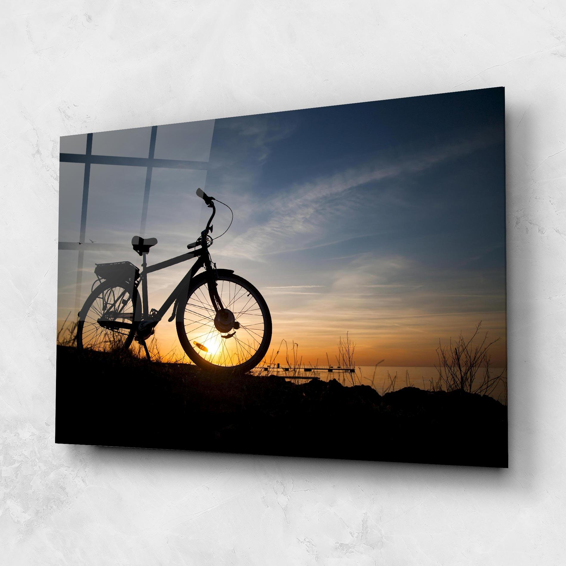 Glasbild Blue Sky Bike mockup 1