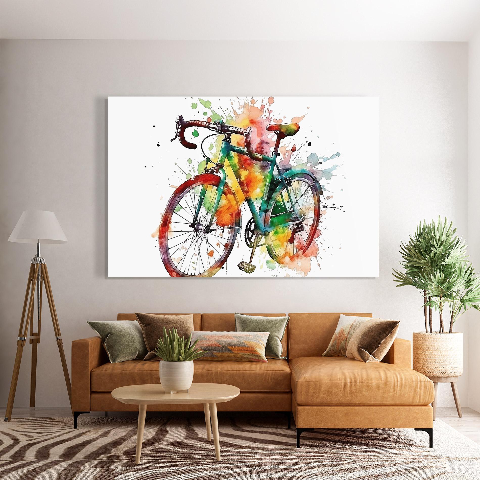 Glasbild Bicycle Color Splash mockup 7