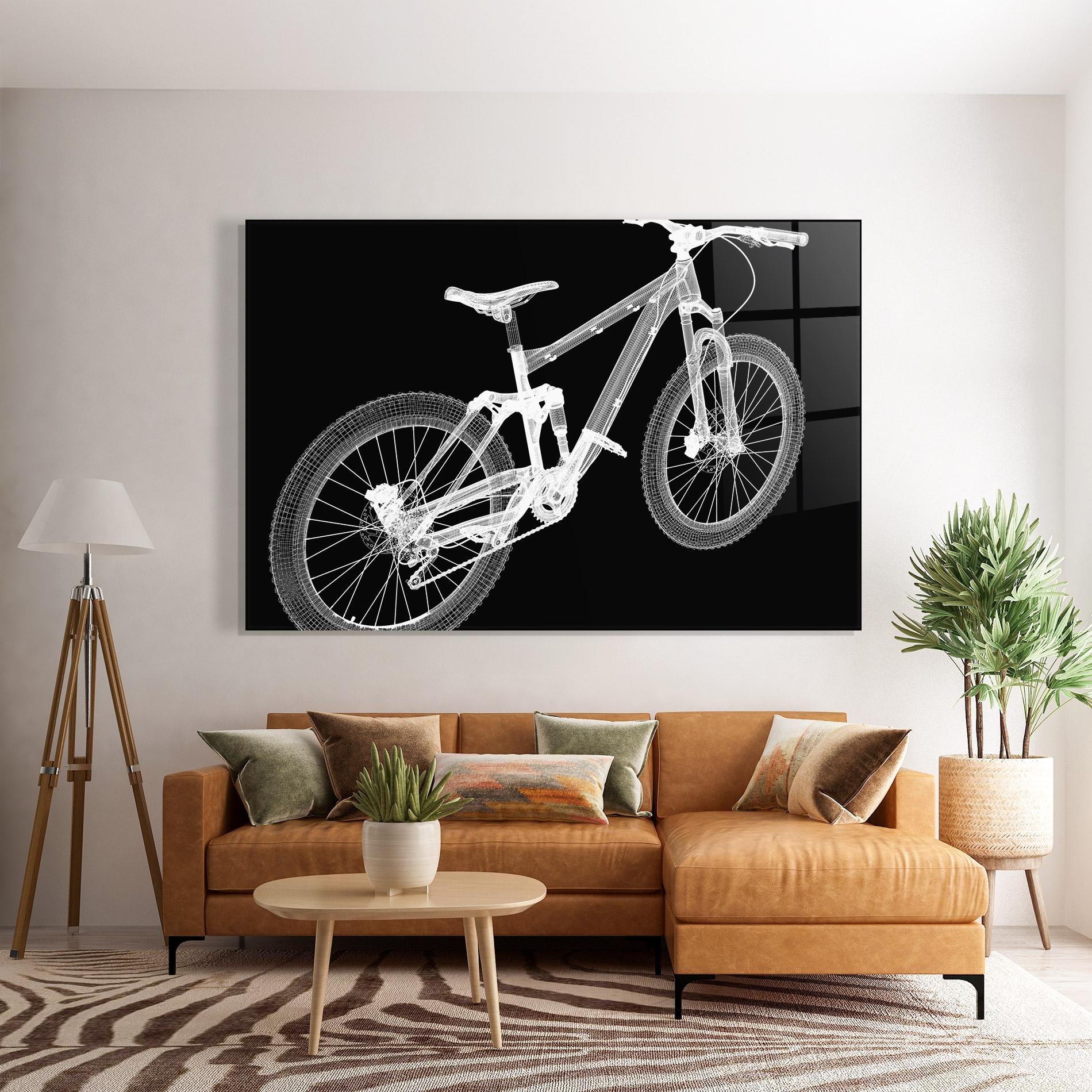 Glasbild Bike 3d Model mockup 7