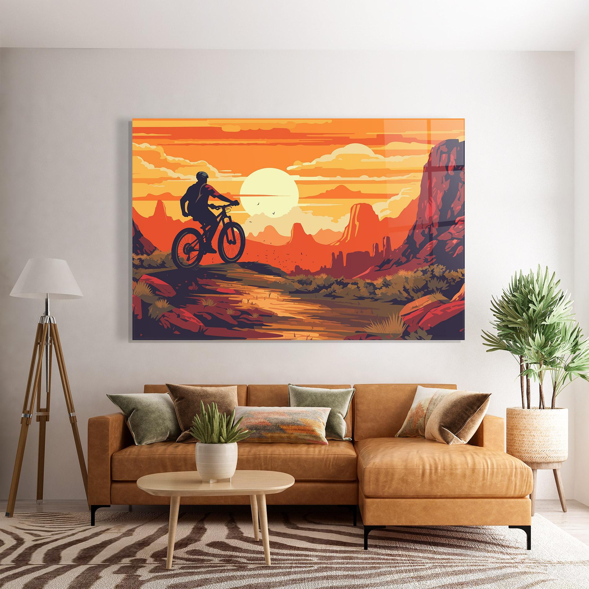 Glasbild Bike Mountain View mockup 7