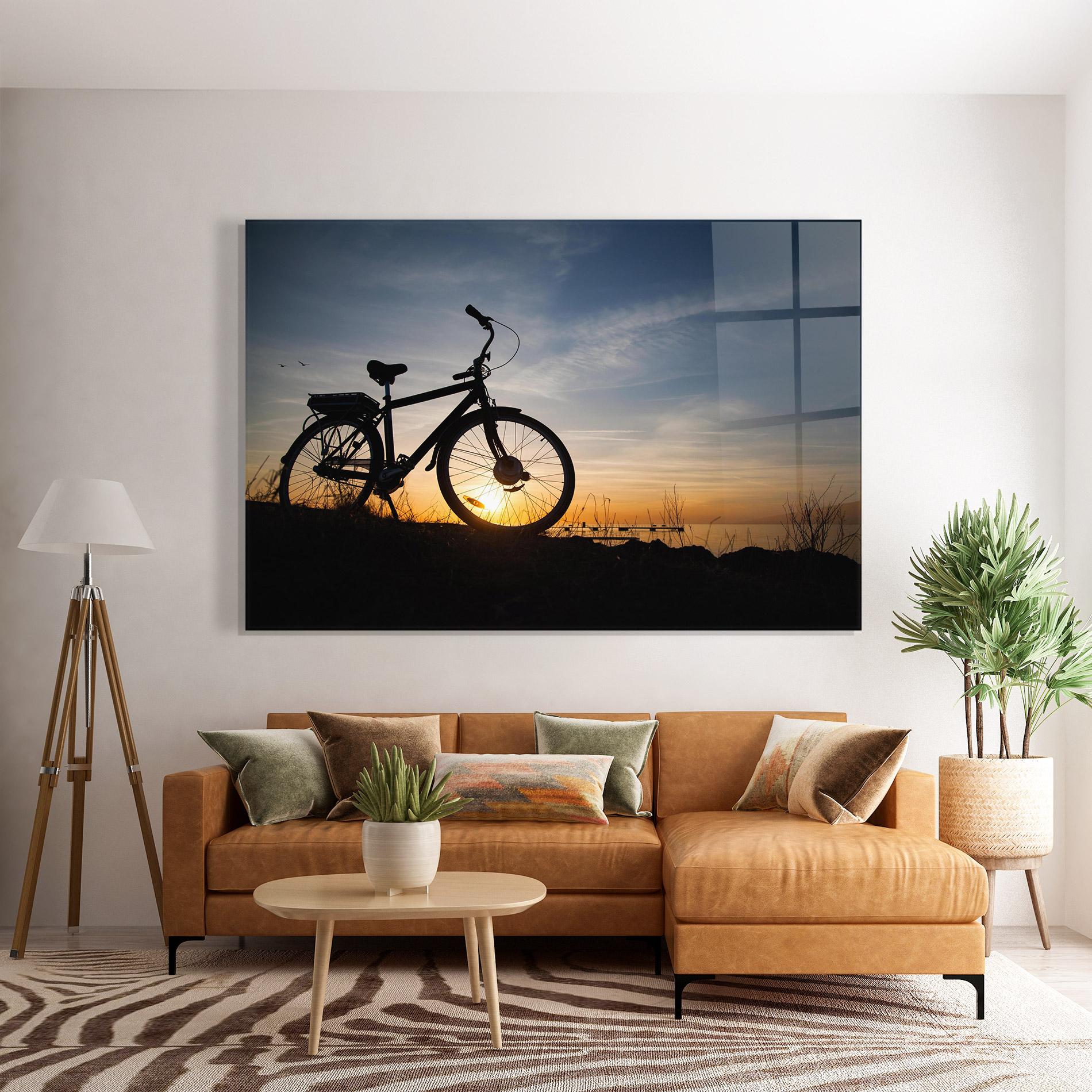 Glasbild Blue Sky Bike mockup 7