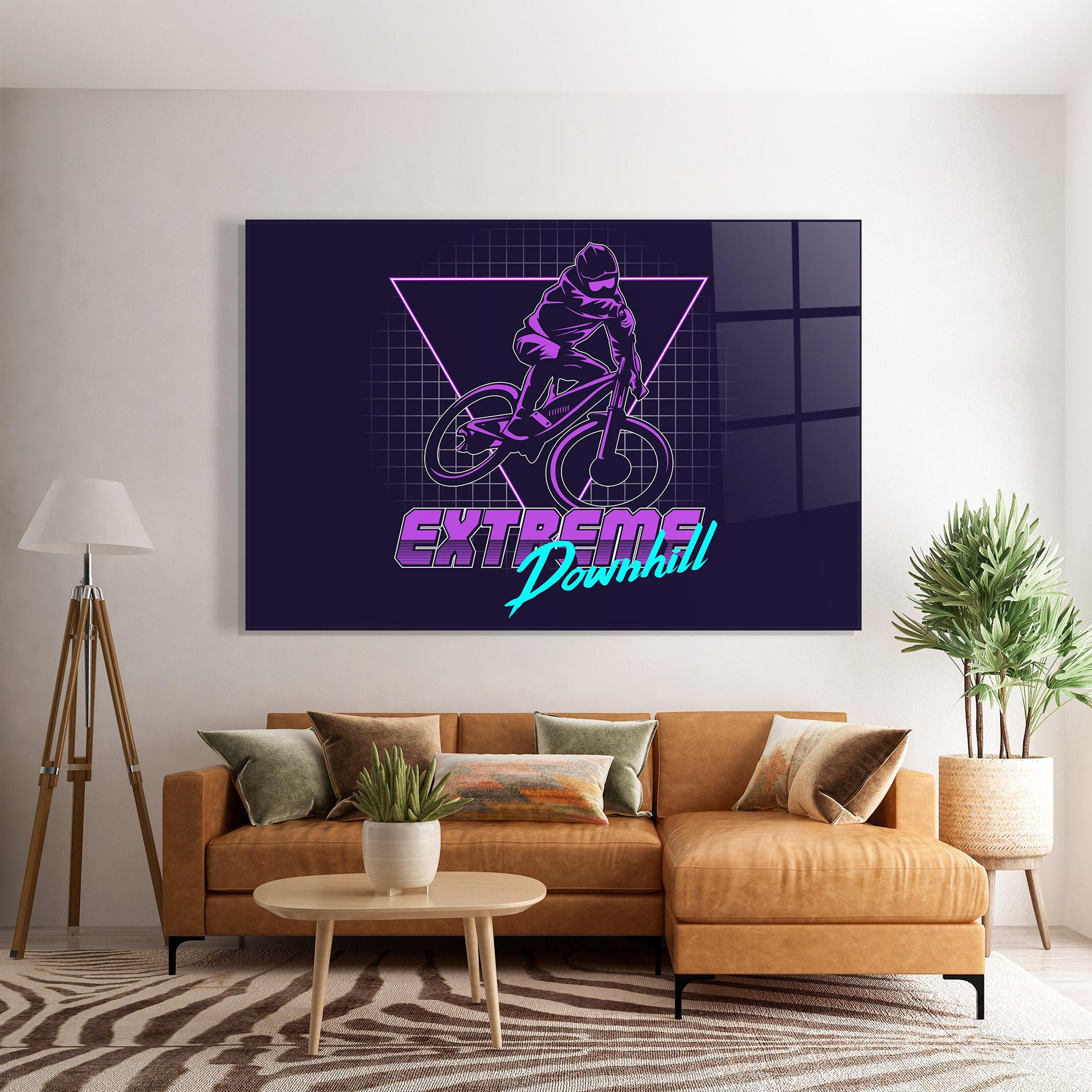 Glasbild Extreme Downhill mockup 7