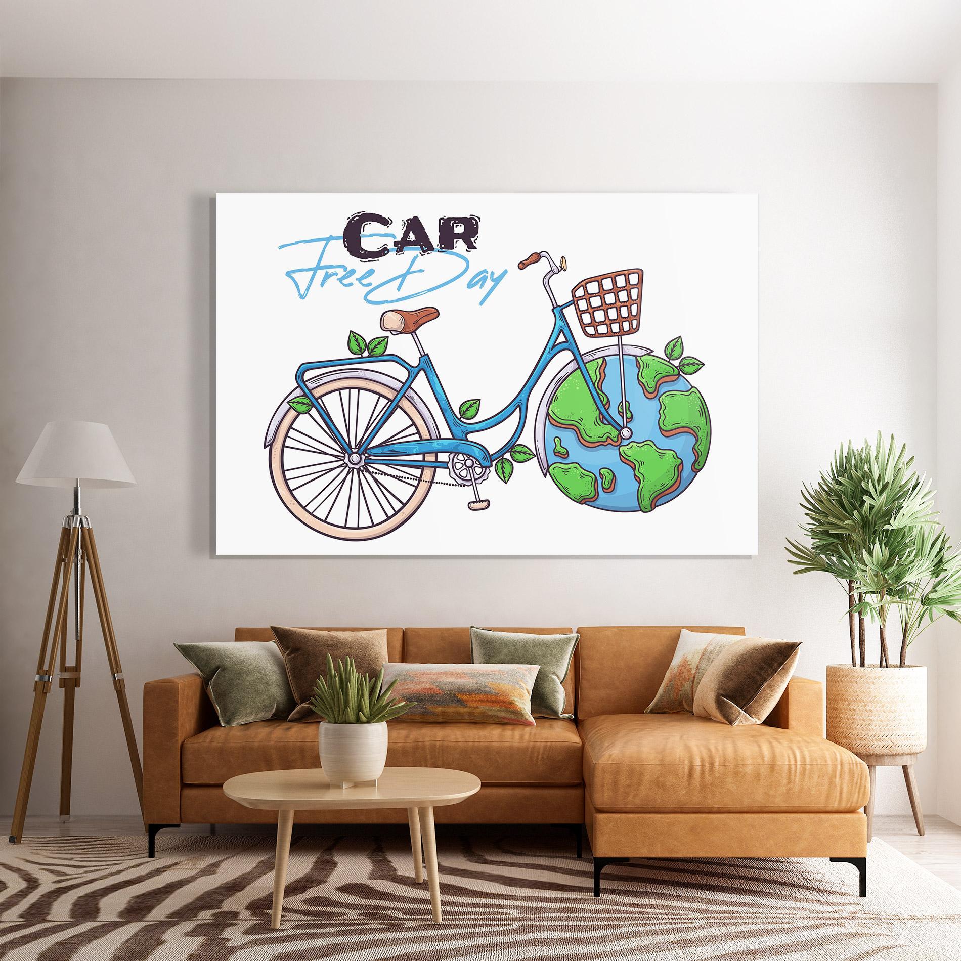 Glasbild Free Day Bike mockup 7