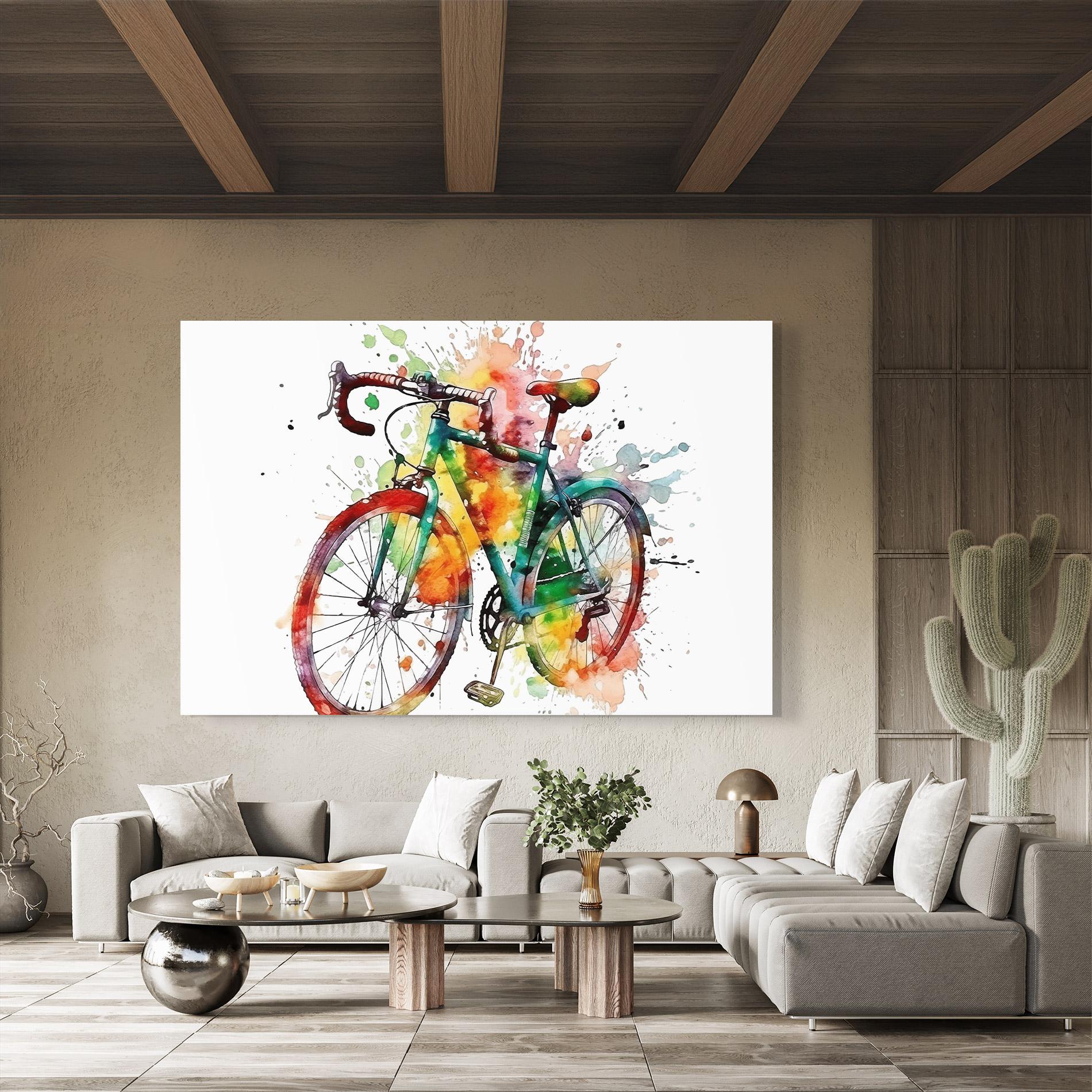 Glasbild Bicycle Color Splash mockup 8