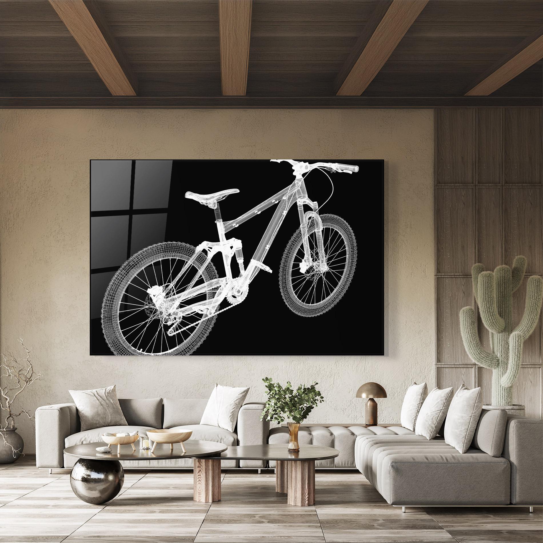 Glasbild Bike 3d Model mockup 8
