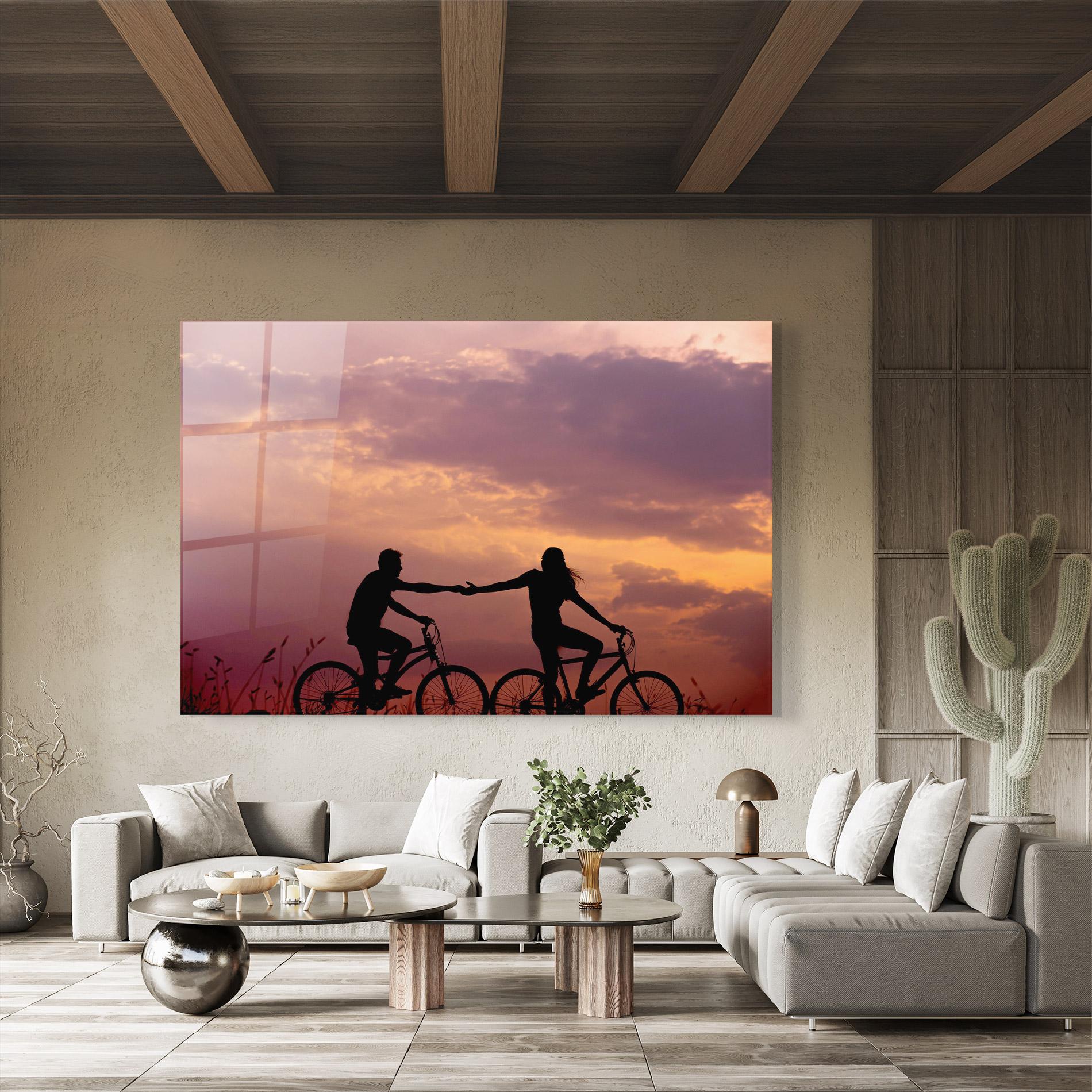 Glasbild Bike Couple mockup 8