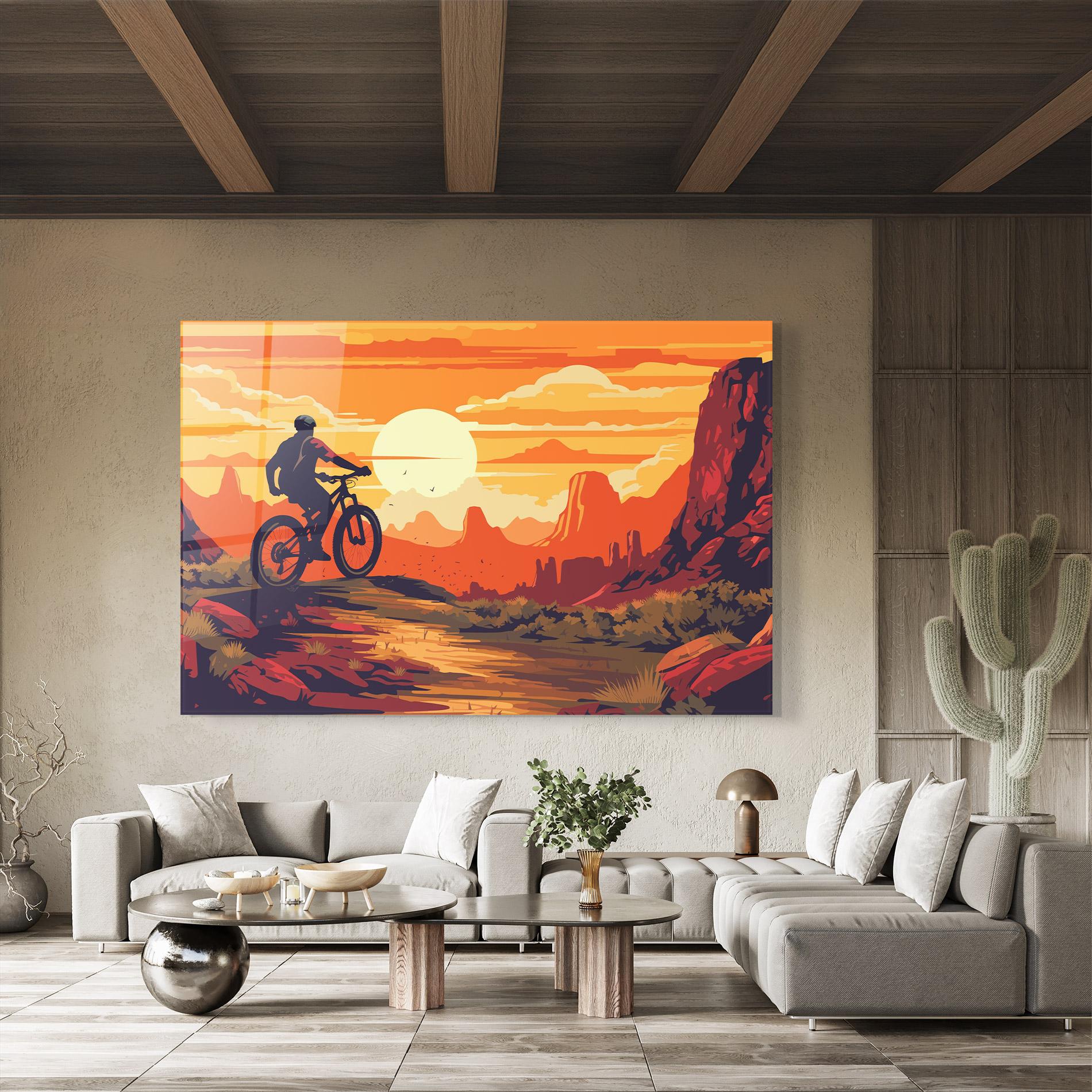 Glasbild Bike Mountain View mockup 8