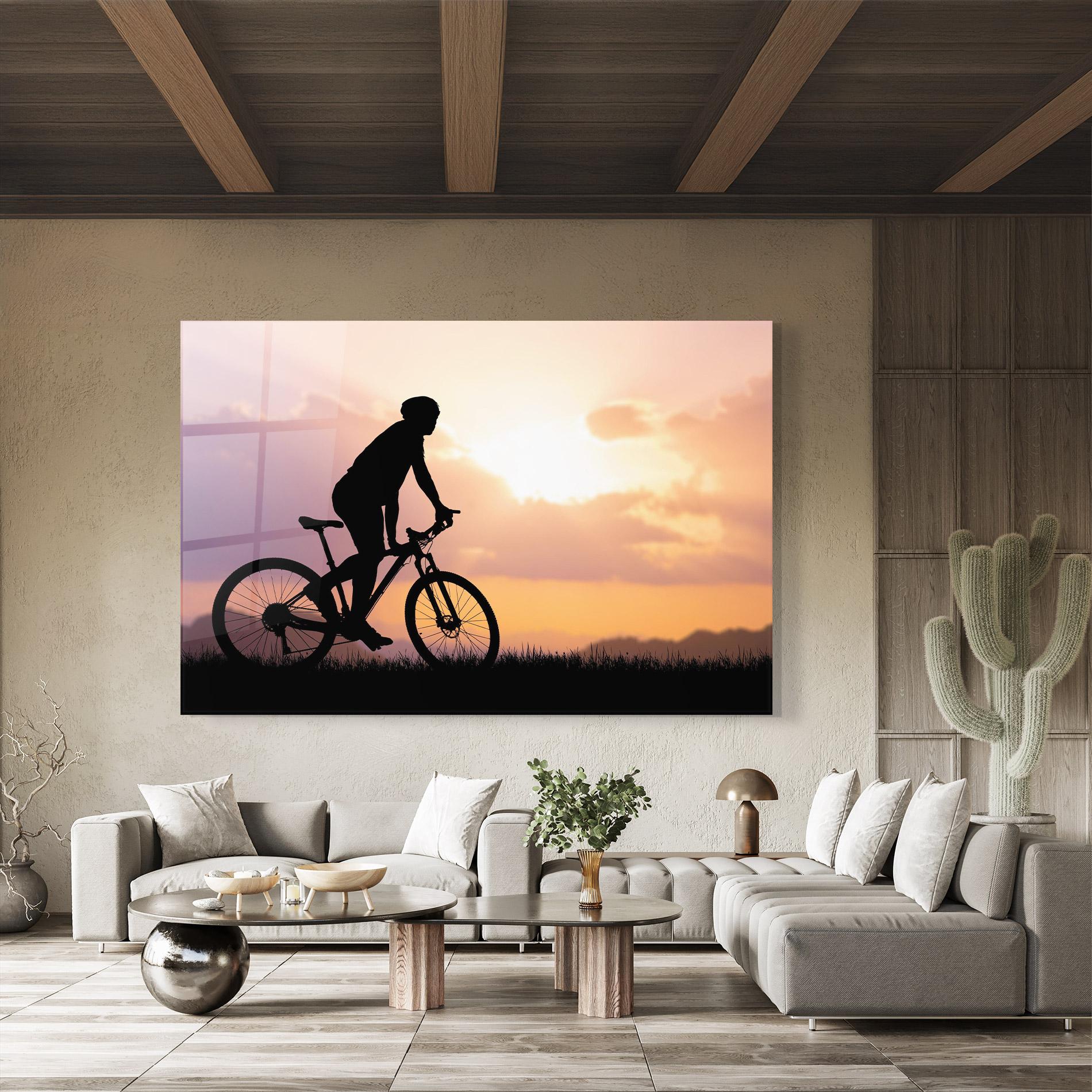 Glasbild Bike Travel Concept mockup 8