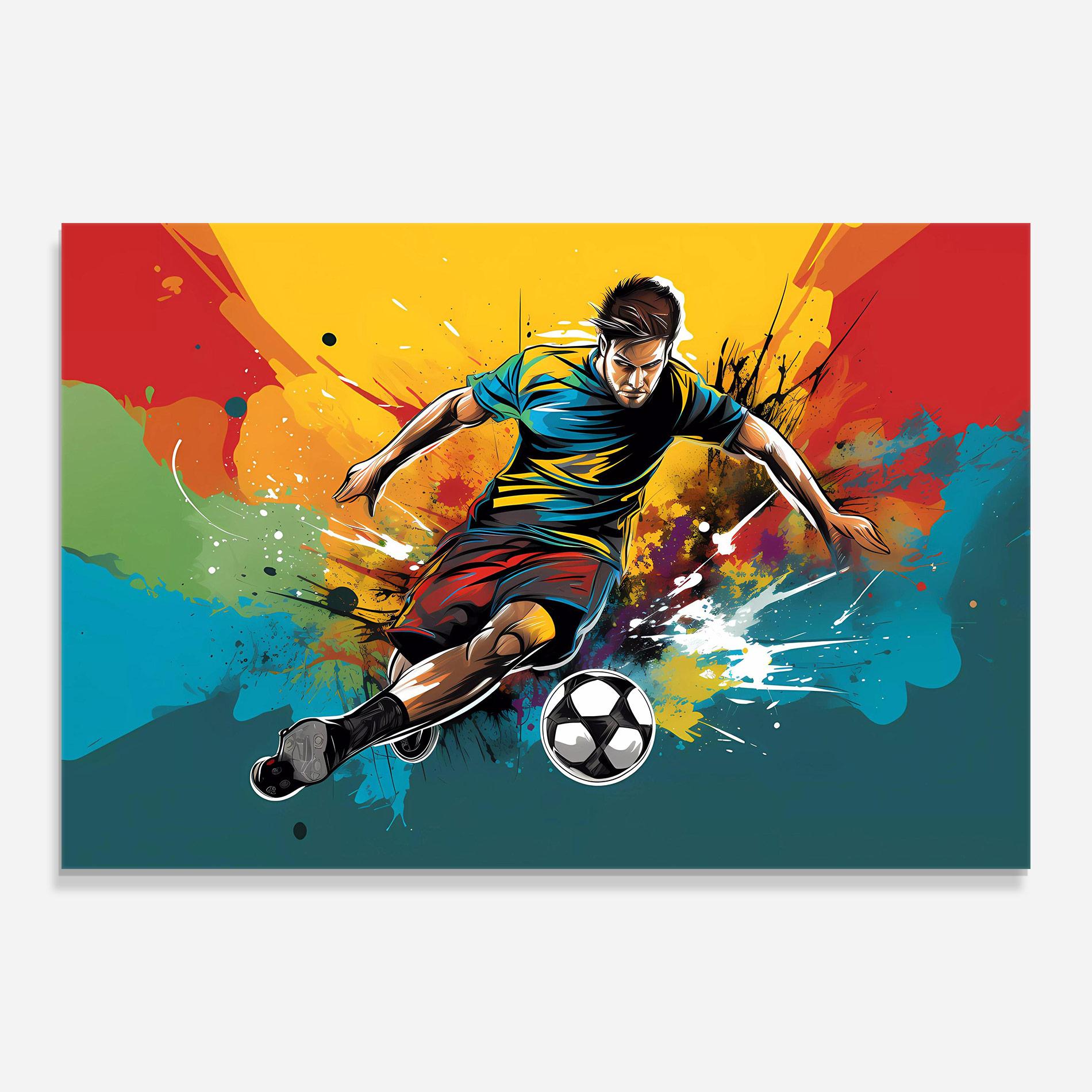 Glasbild Ball Blitz mockup 0