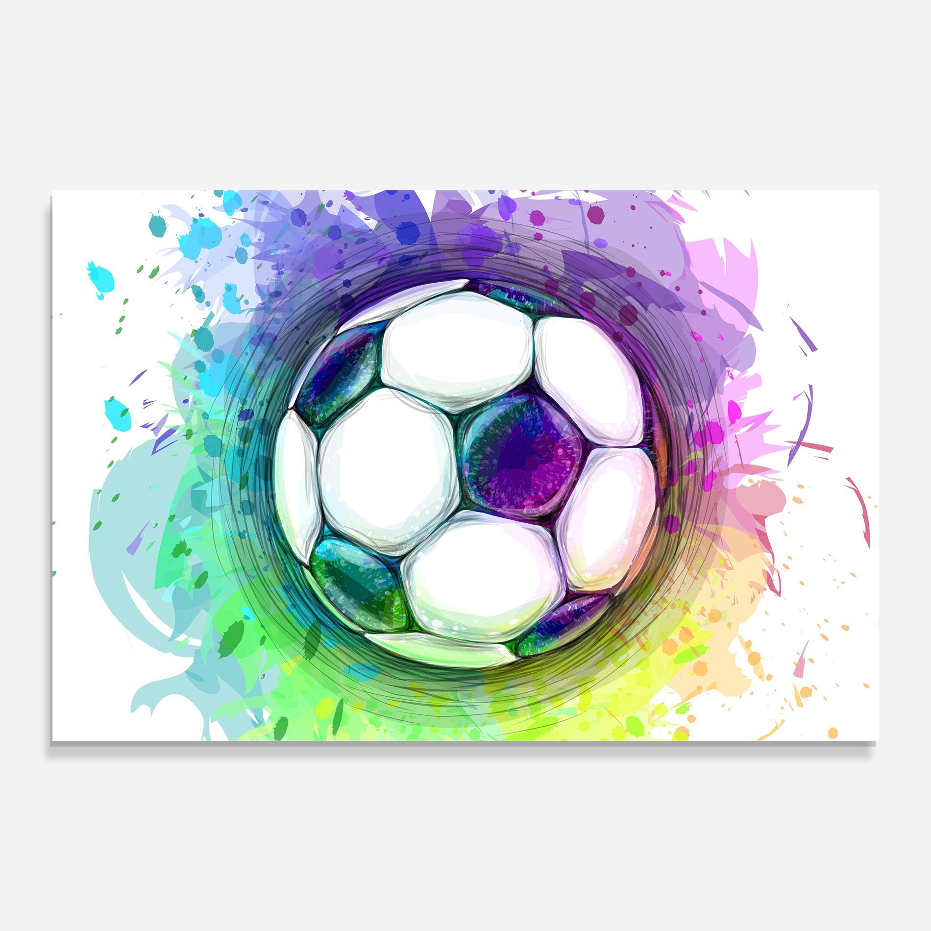 Glasbild Colorful Football mockup 0