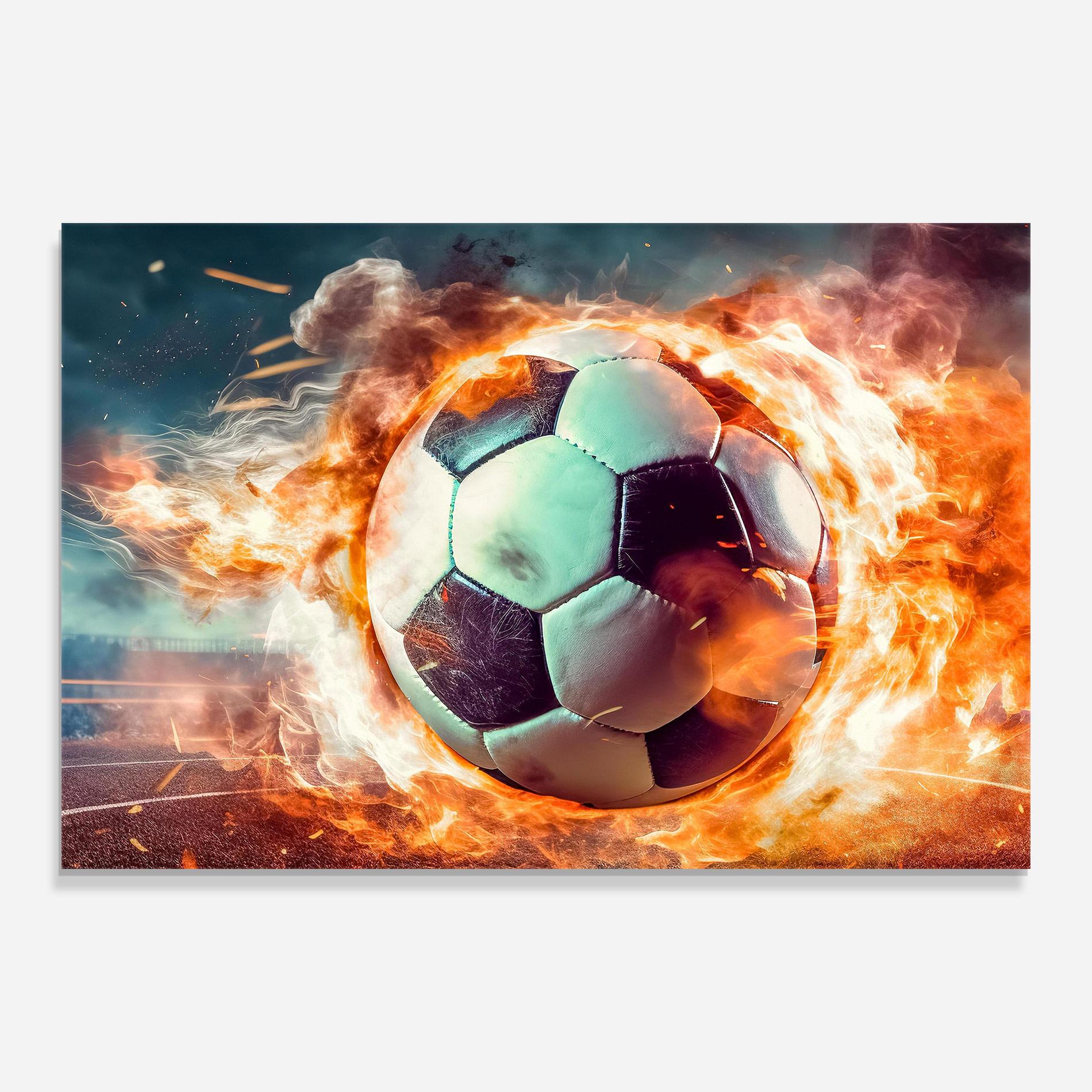 Glasbild Football Explosion mockup 0