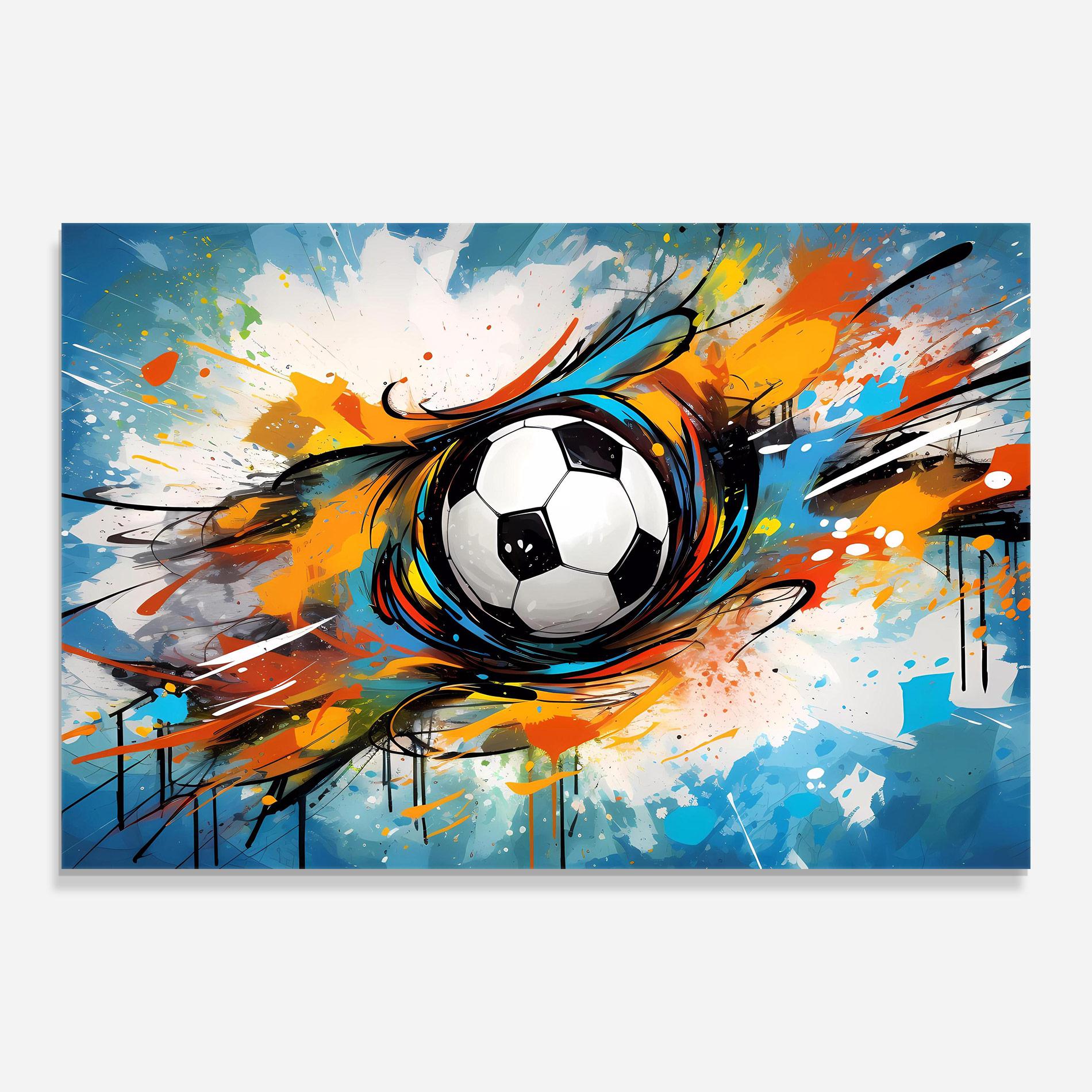 Glasbild Football Flight Graffiti mockup 0