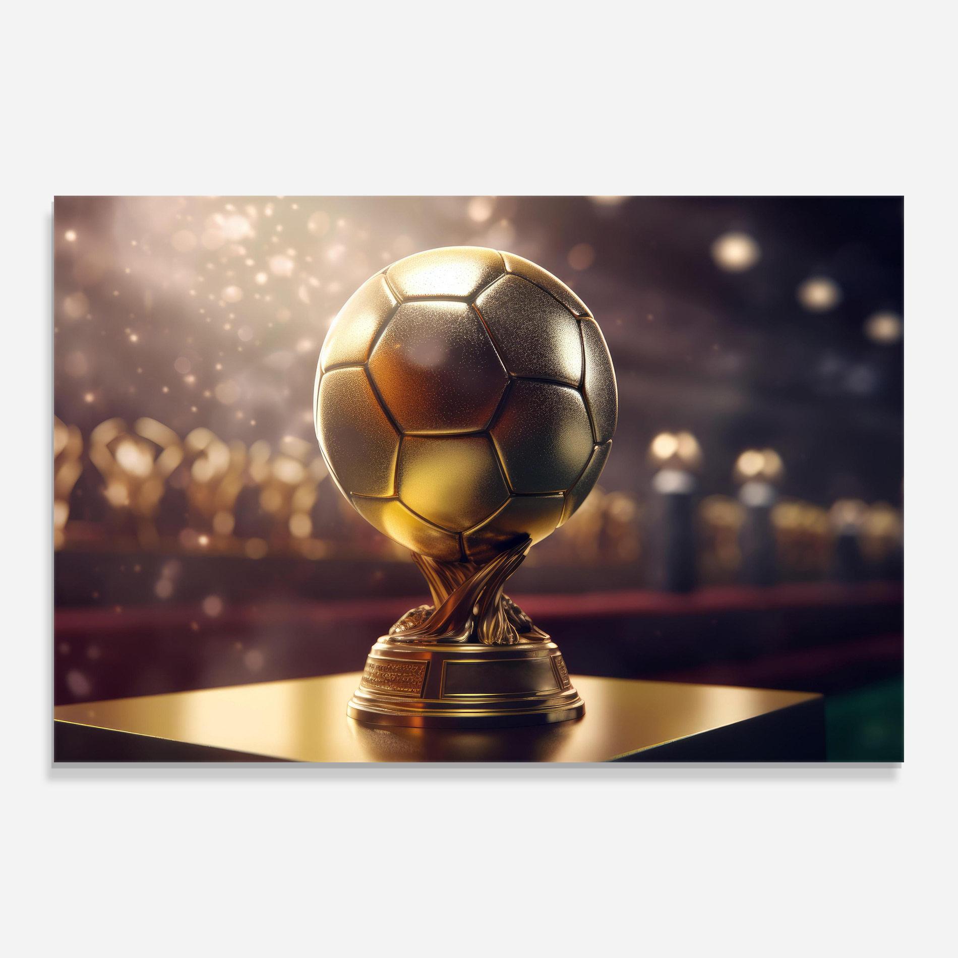 Glasbild Gold Football Award mockup 0