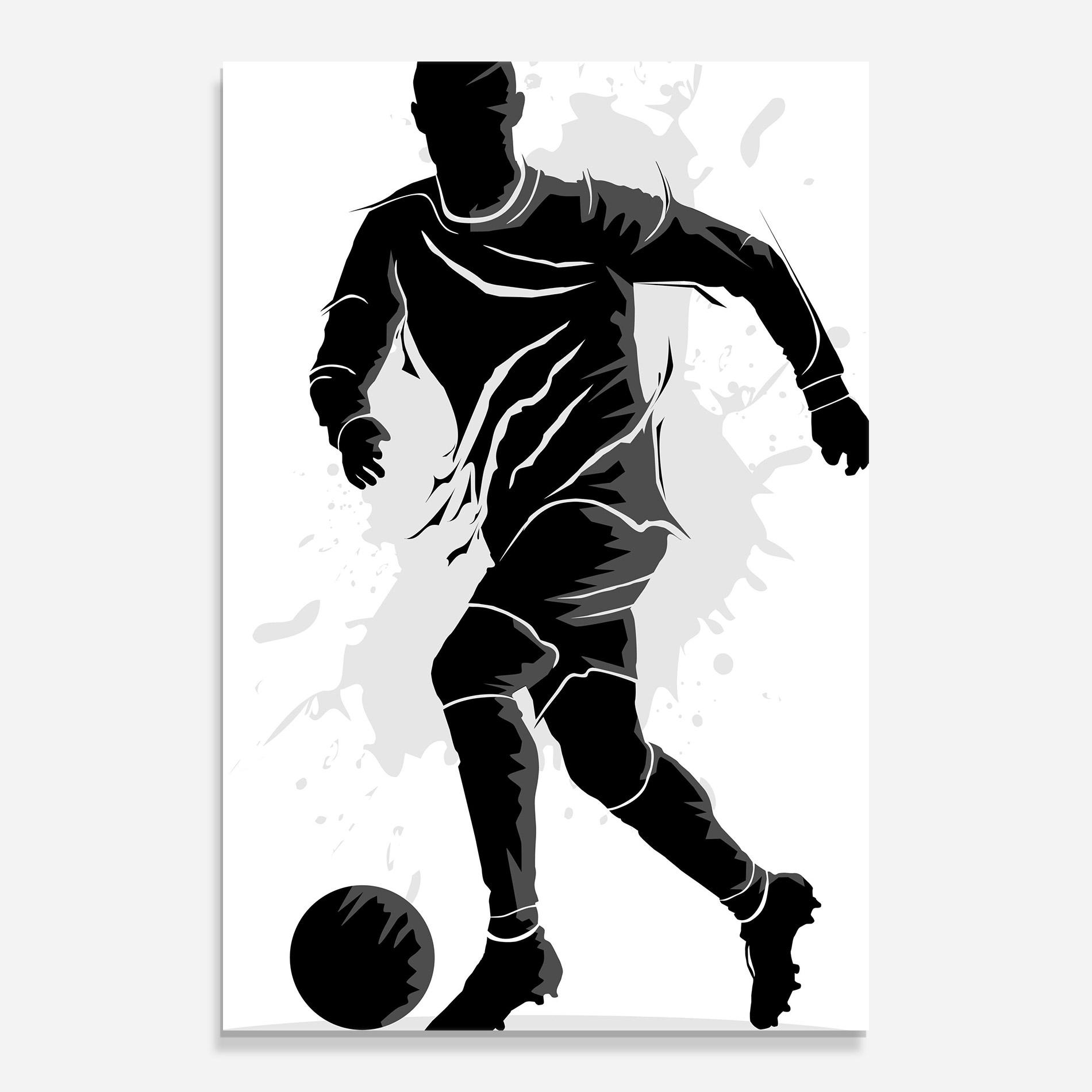 Glasbild Football Shadow mockup 0