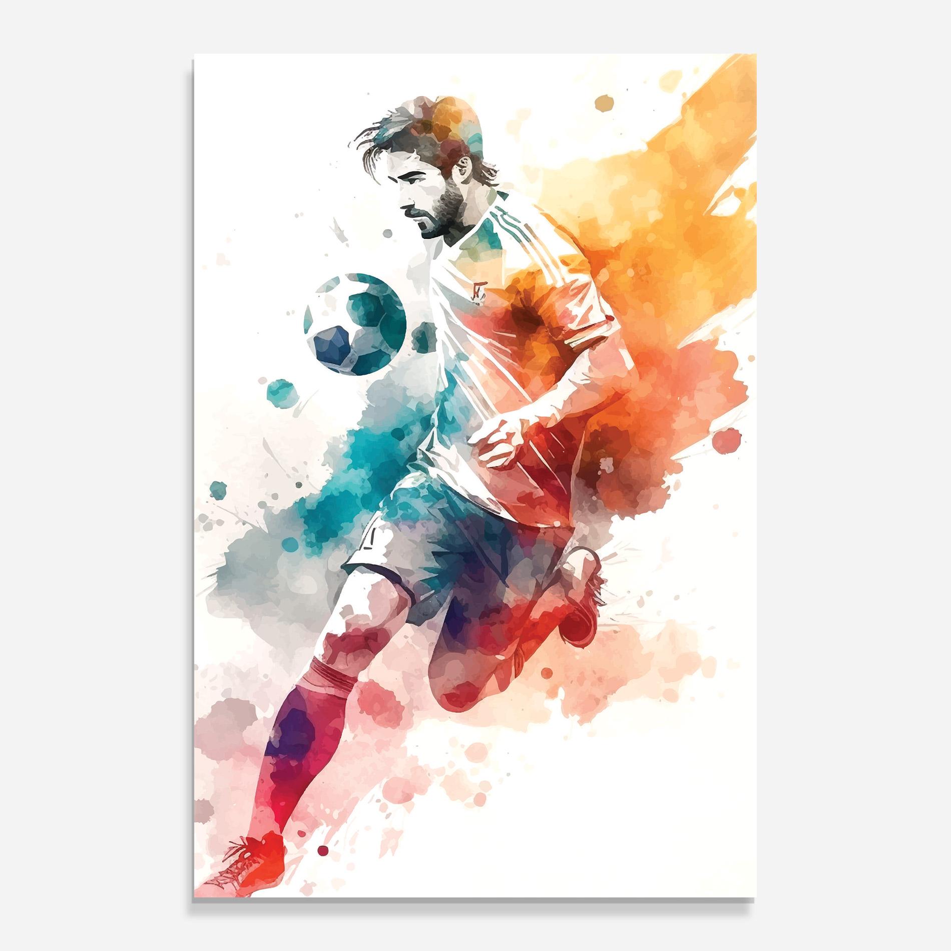 Glasbild Football Watercolor mockup 0