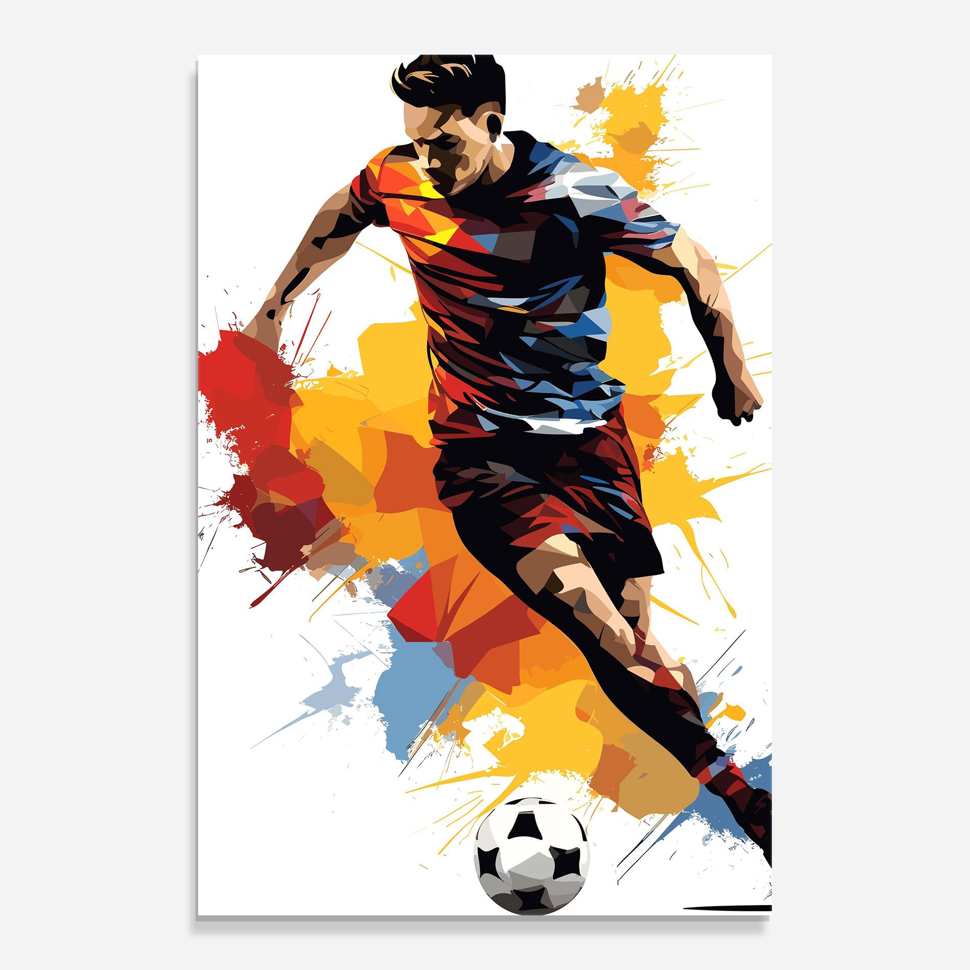 Yellow Paint Football mockup 0