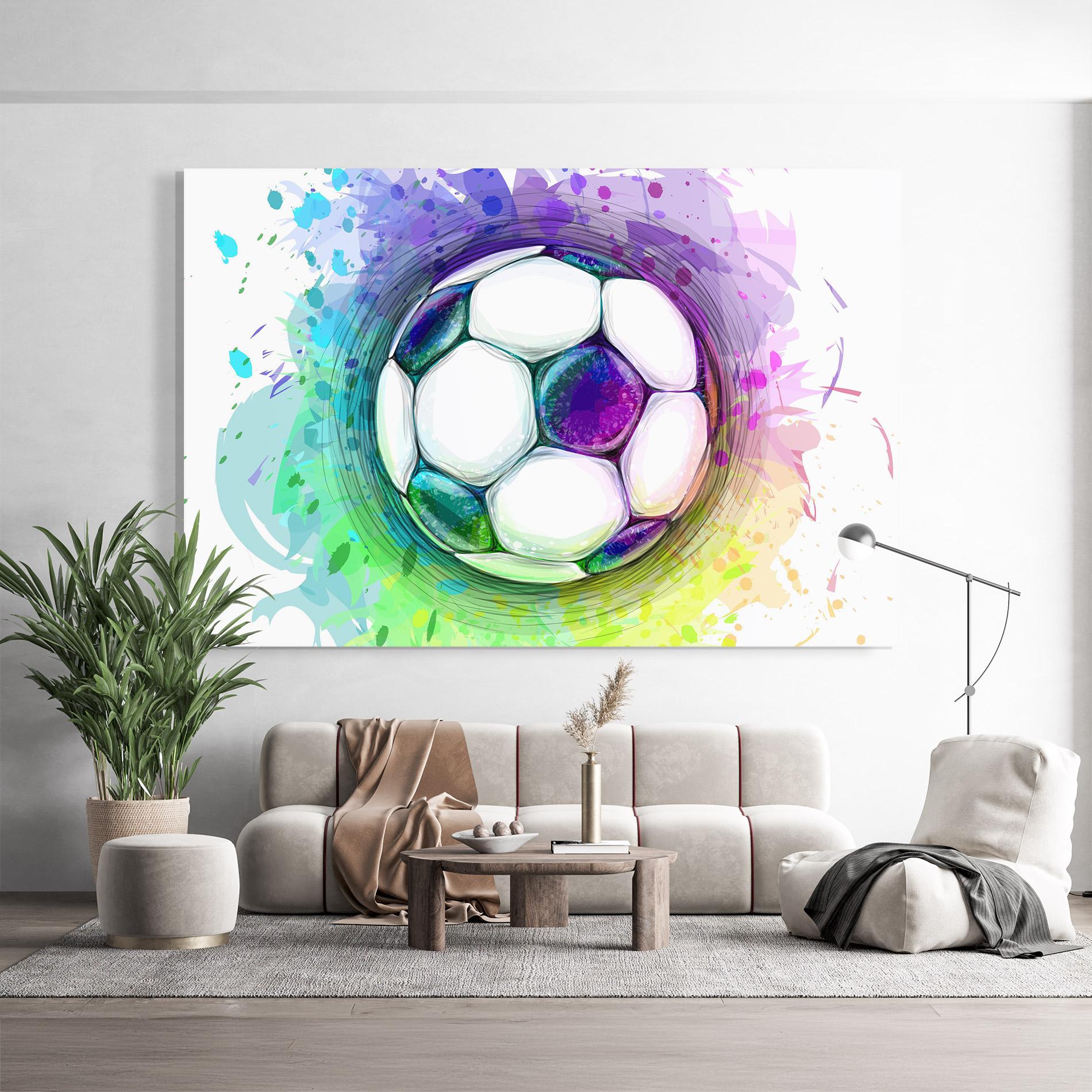 Glasbild Colorful Football mockup 9