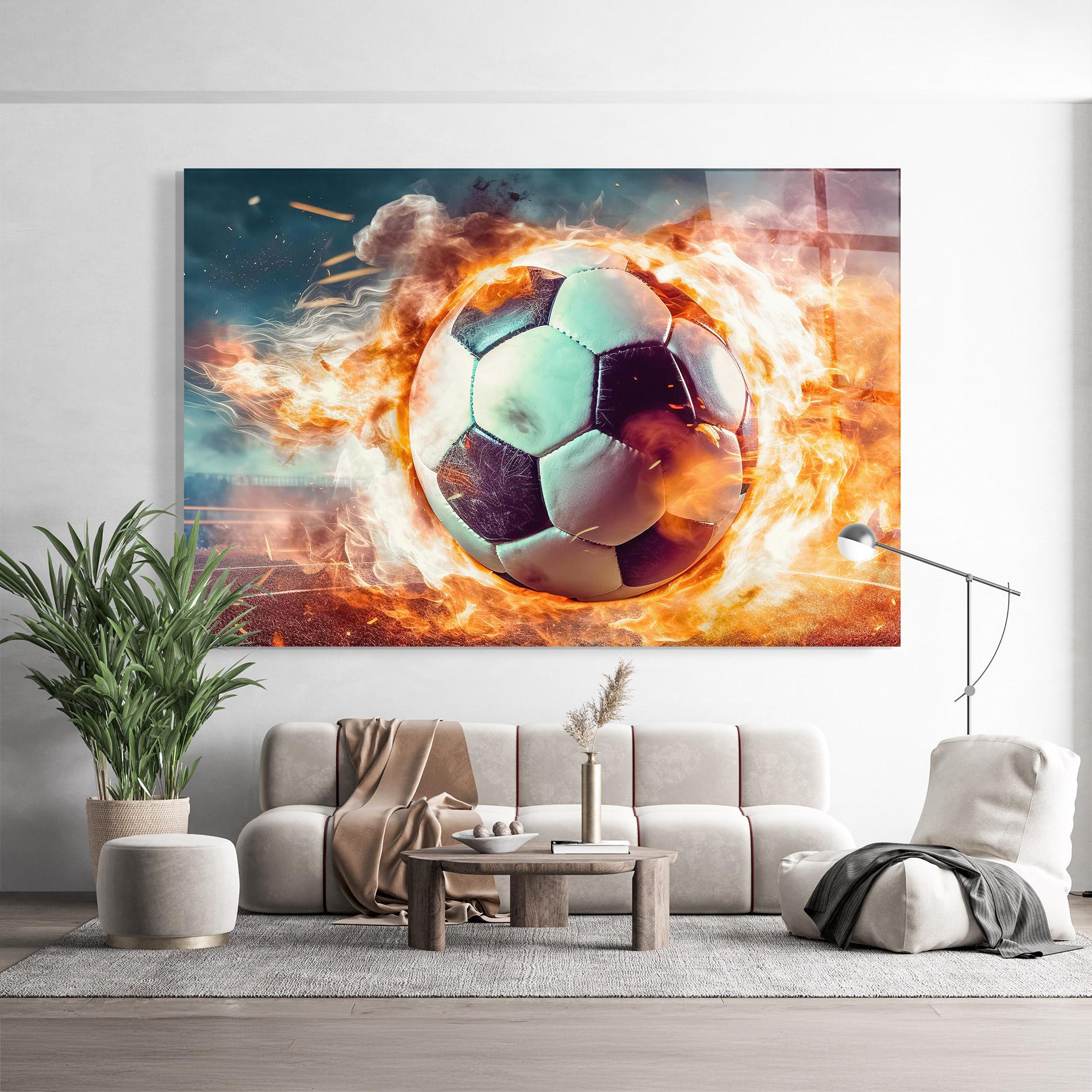 Glasbild Football Explosion mockup 9
