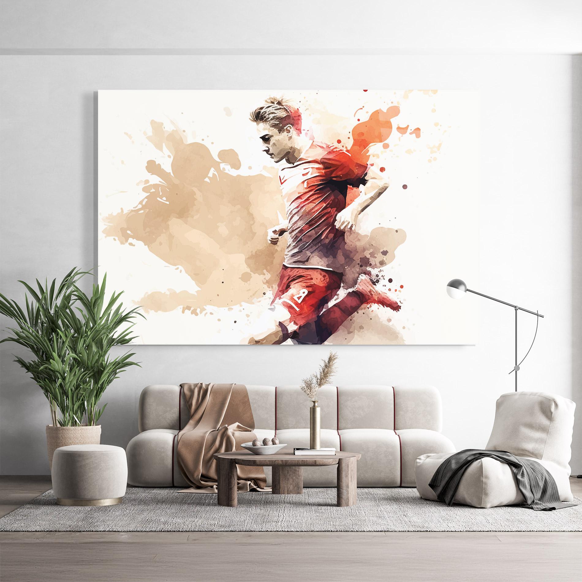 Glasbild Football Red Cream mockup 9