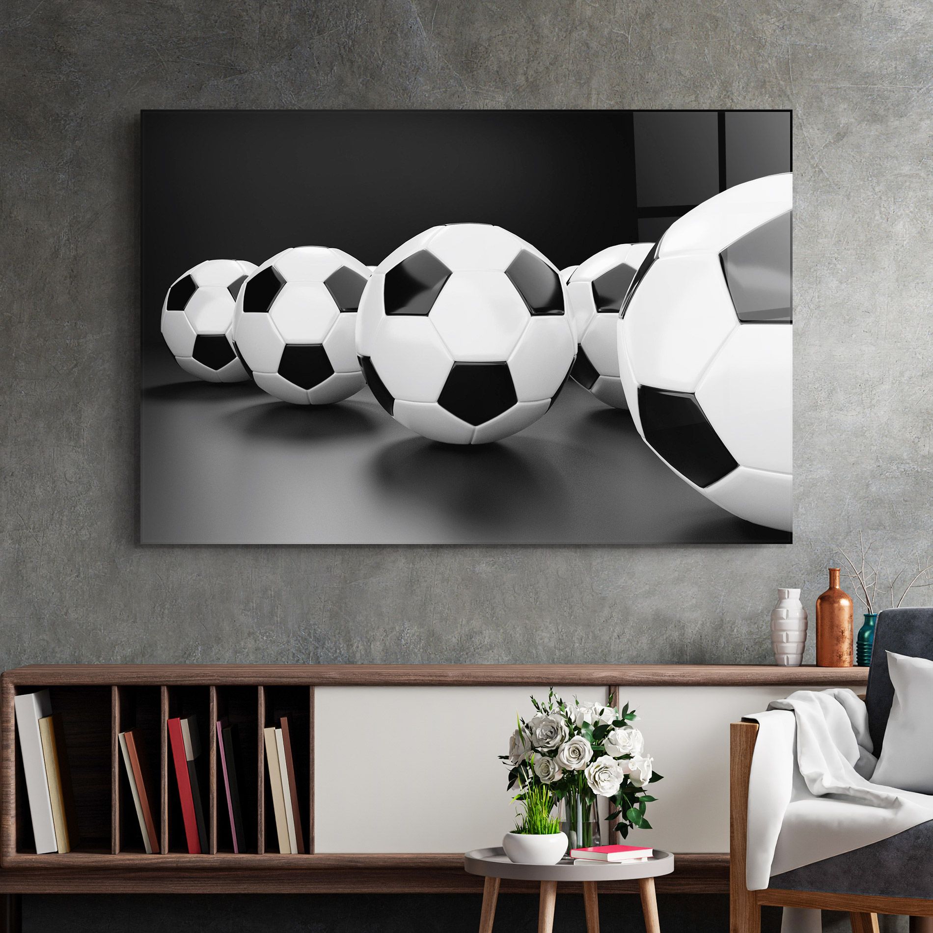 Black White Football mockup 2