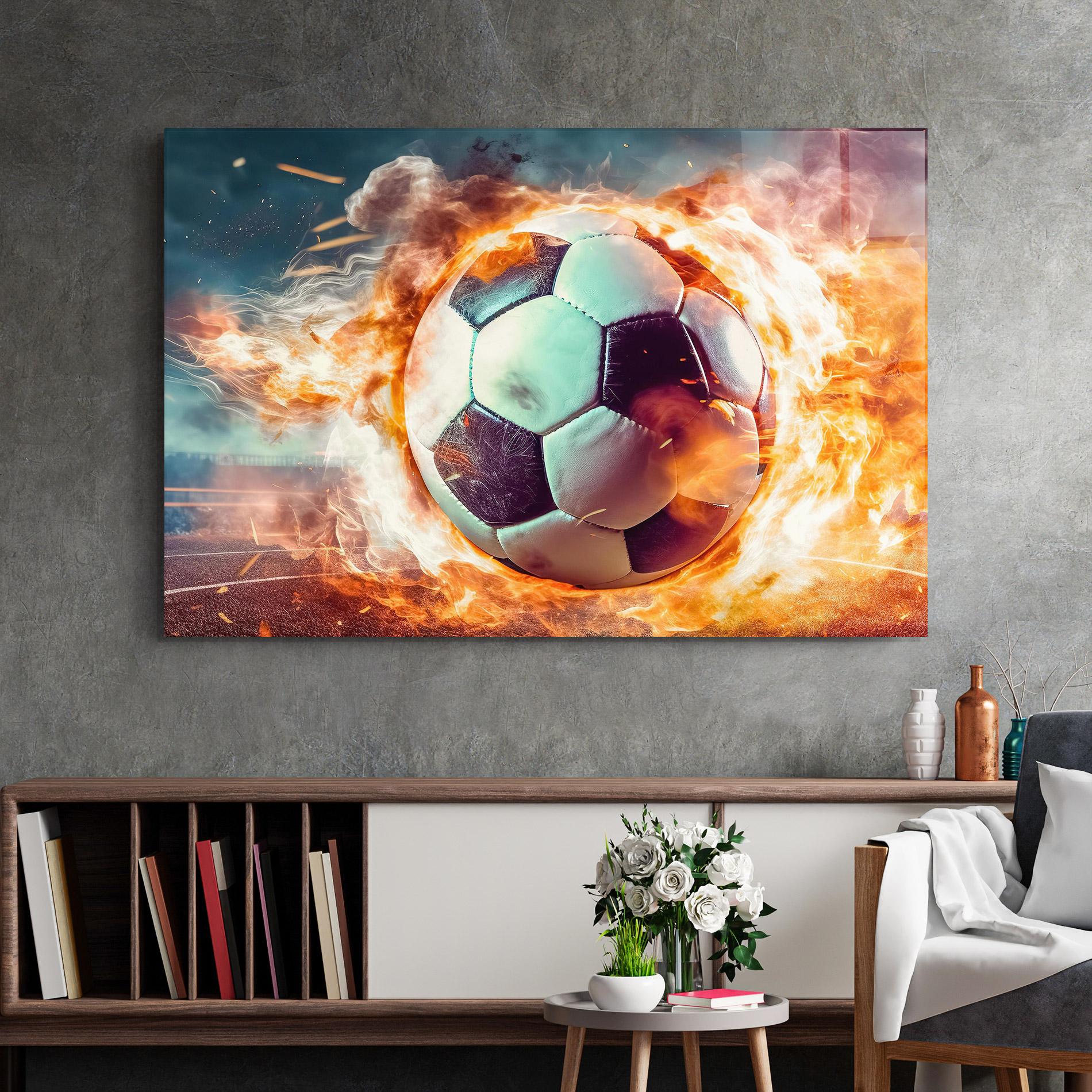 Glasbild Football Explosion mockup 2