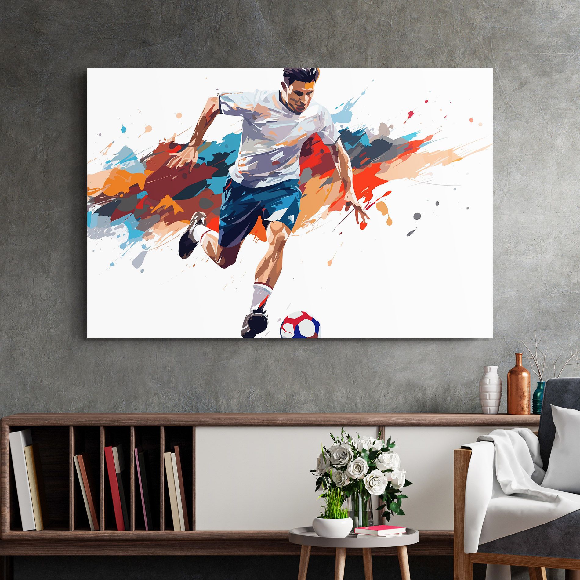 Grey Blue Football mockup 2