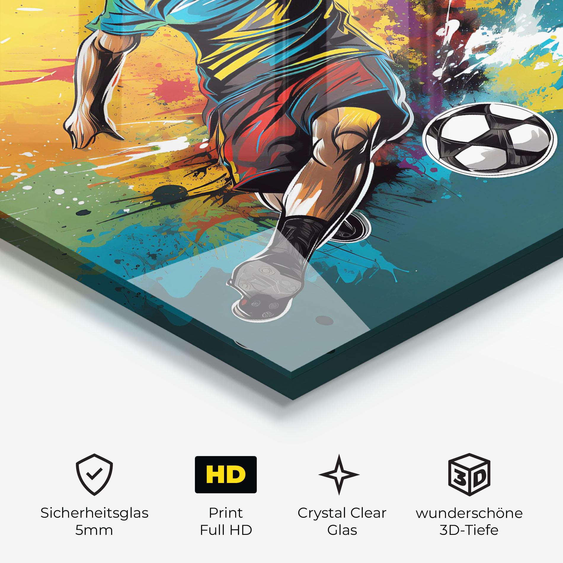 Glasbild Ball Blitz mockup 3