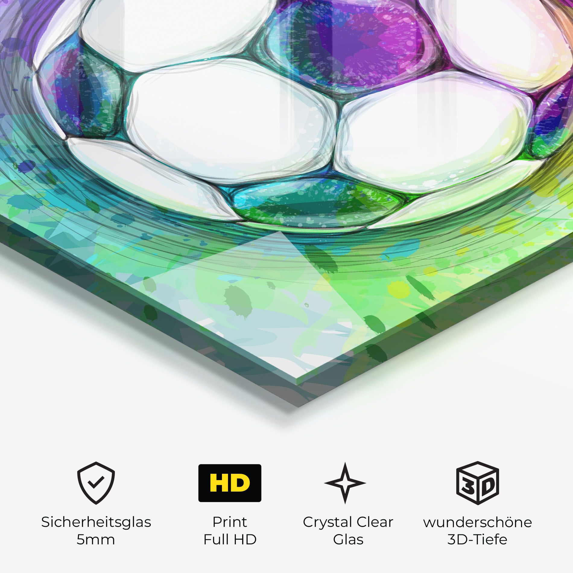 Colorful Football mockup 3