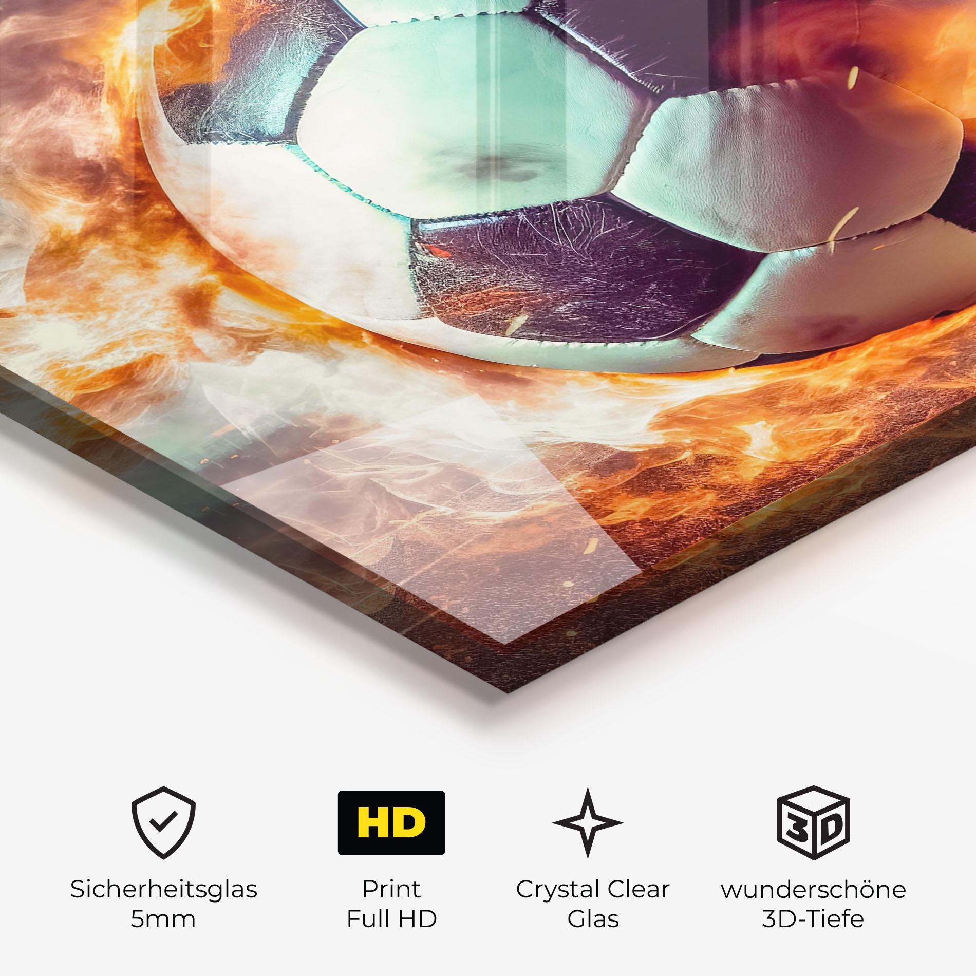 Glasbild Football Explosion mockup 3