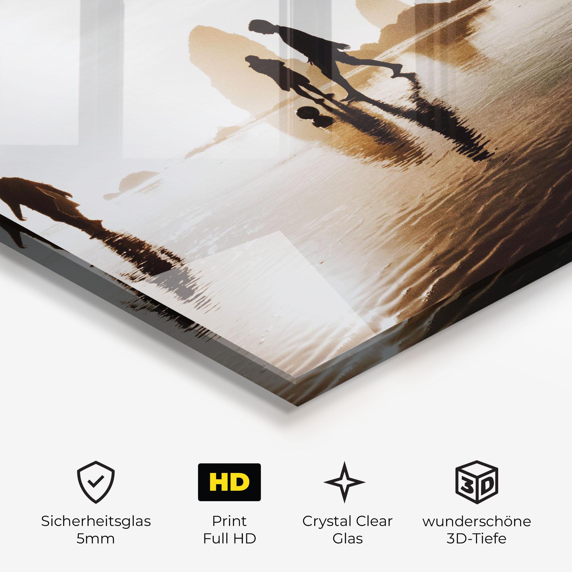 Glasbild Football On Water mockup 3