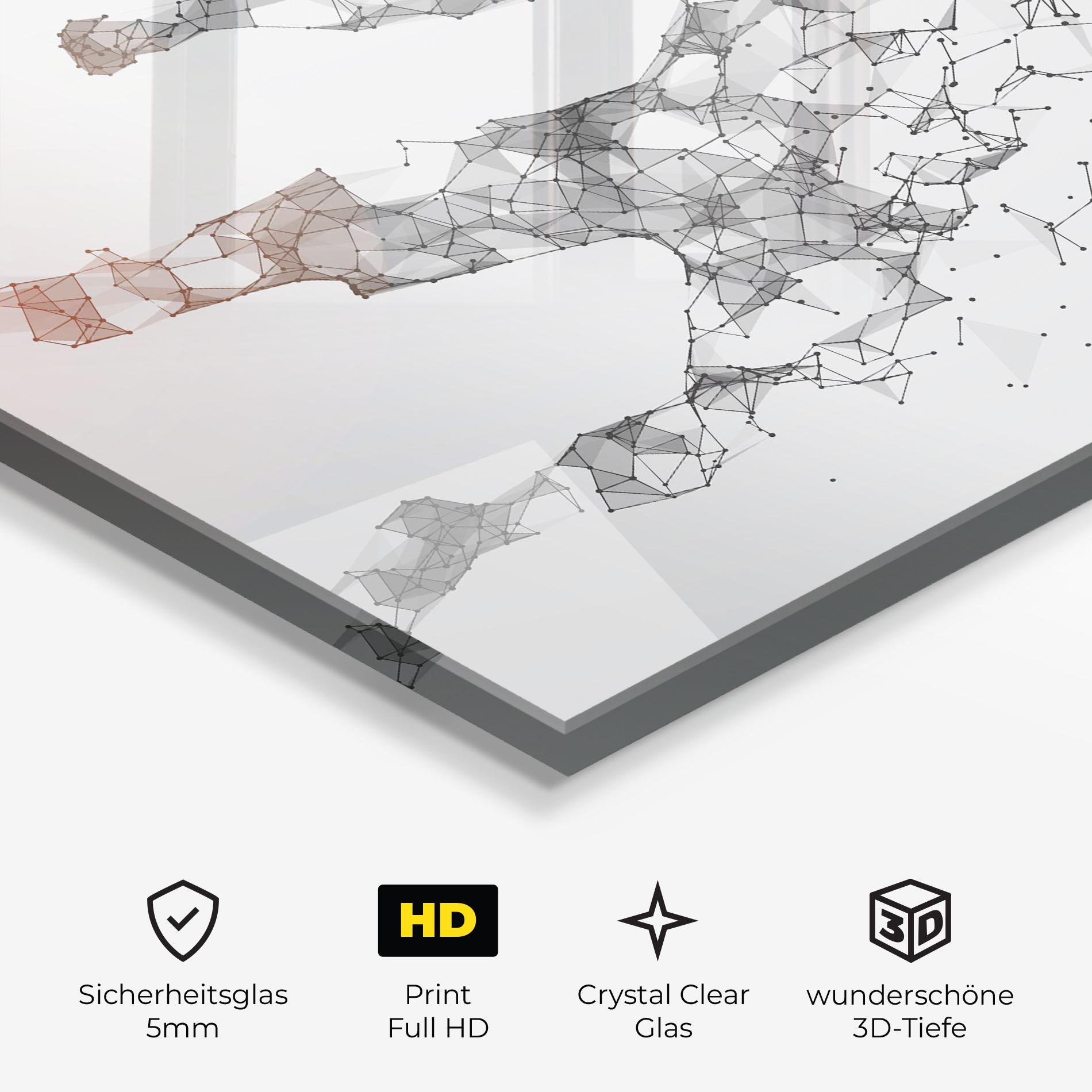 Glasbild Football Orange Ball mockup 3