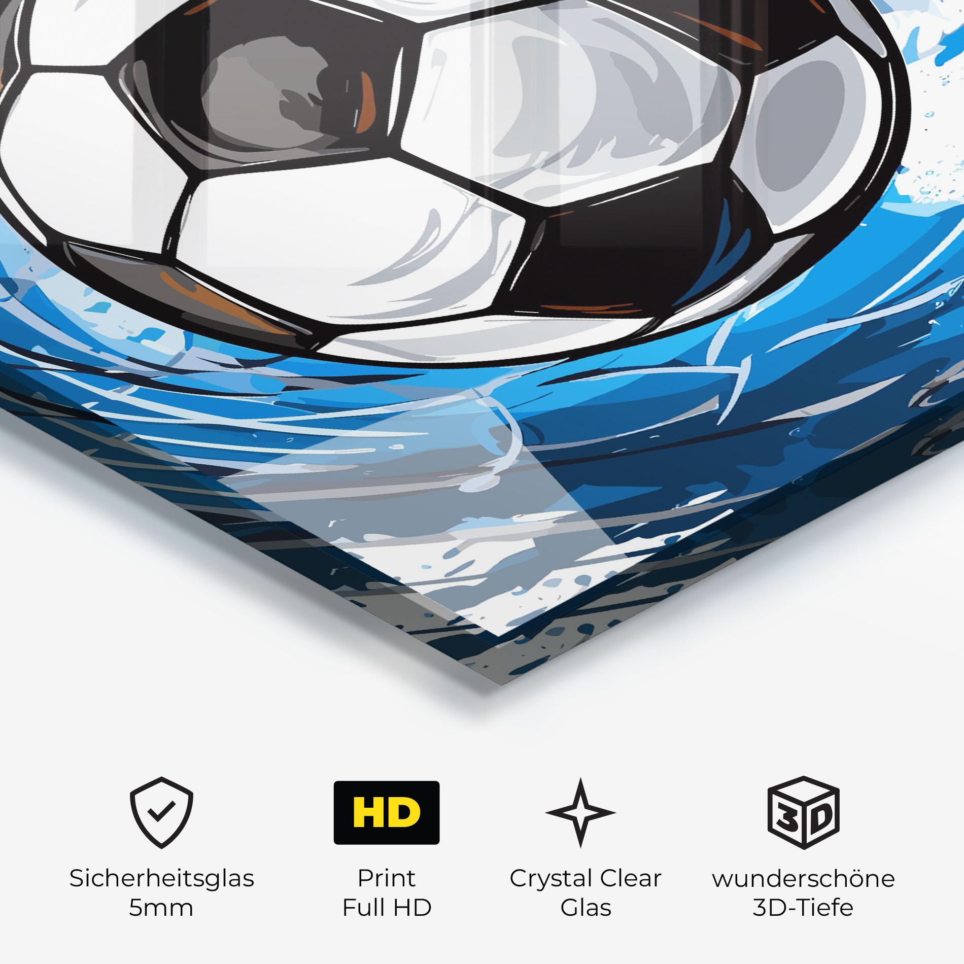 Glasbild Football Wave mockup 3
