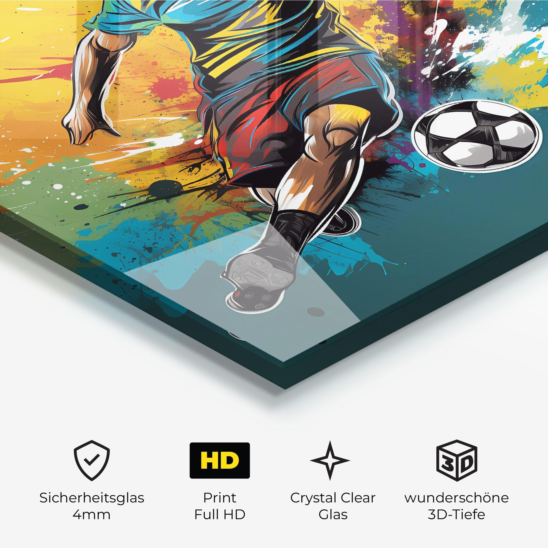Glasbild Ball Blitz mockup 3
