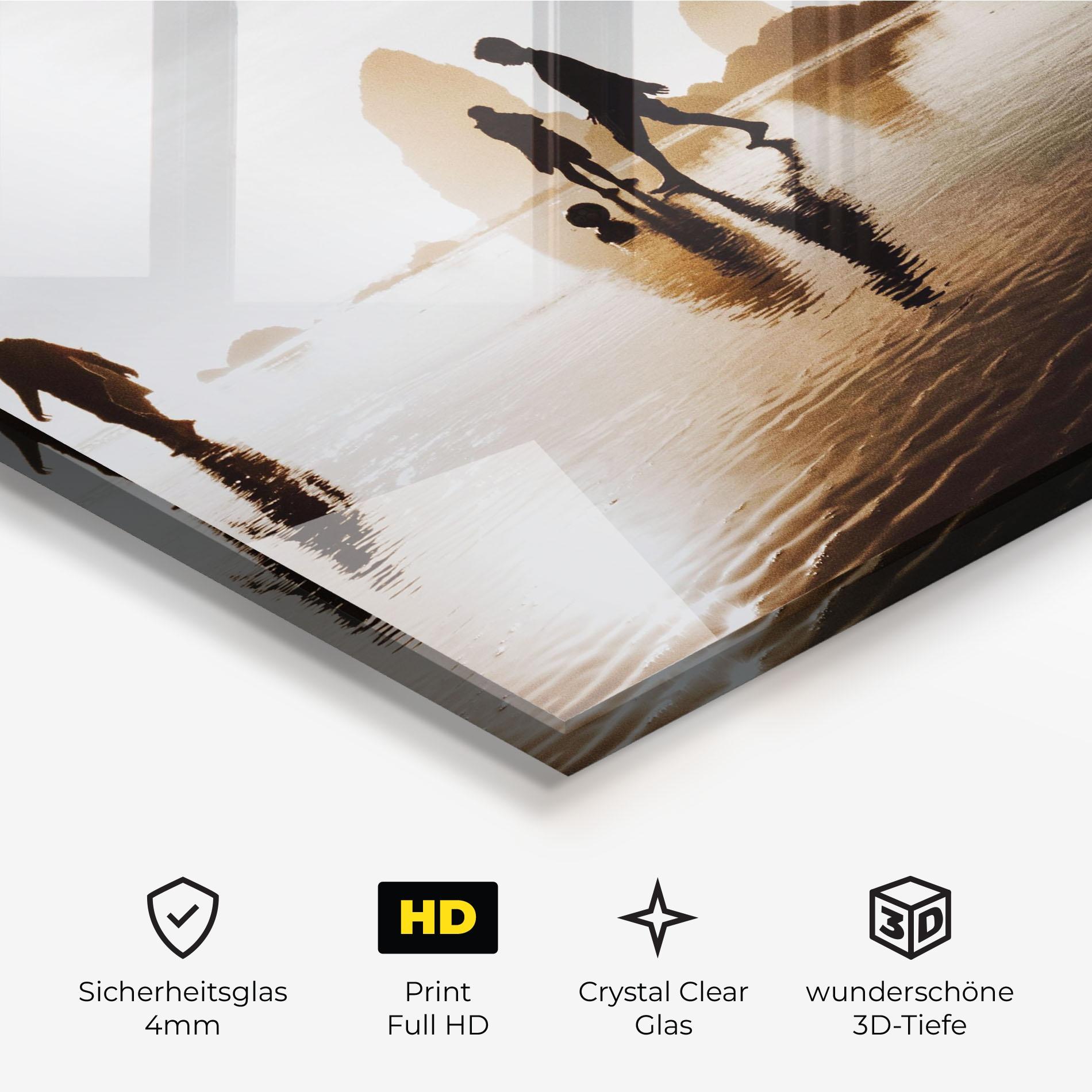 Glasbild Football On Water mockup 3