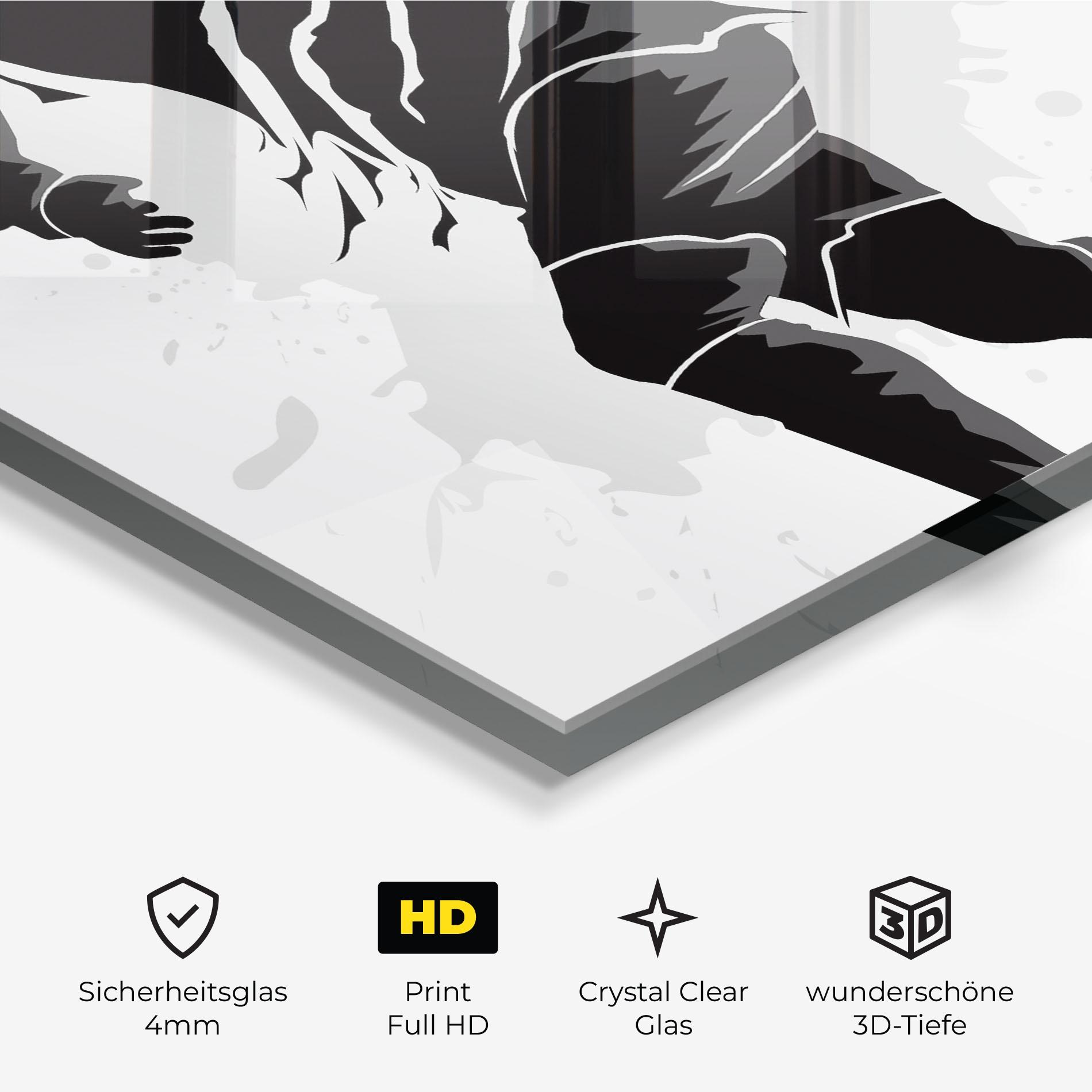 Glasbild Football Shadow mockup 3