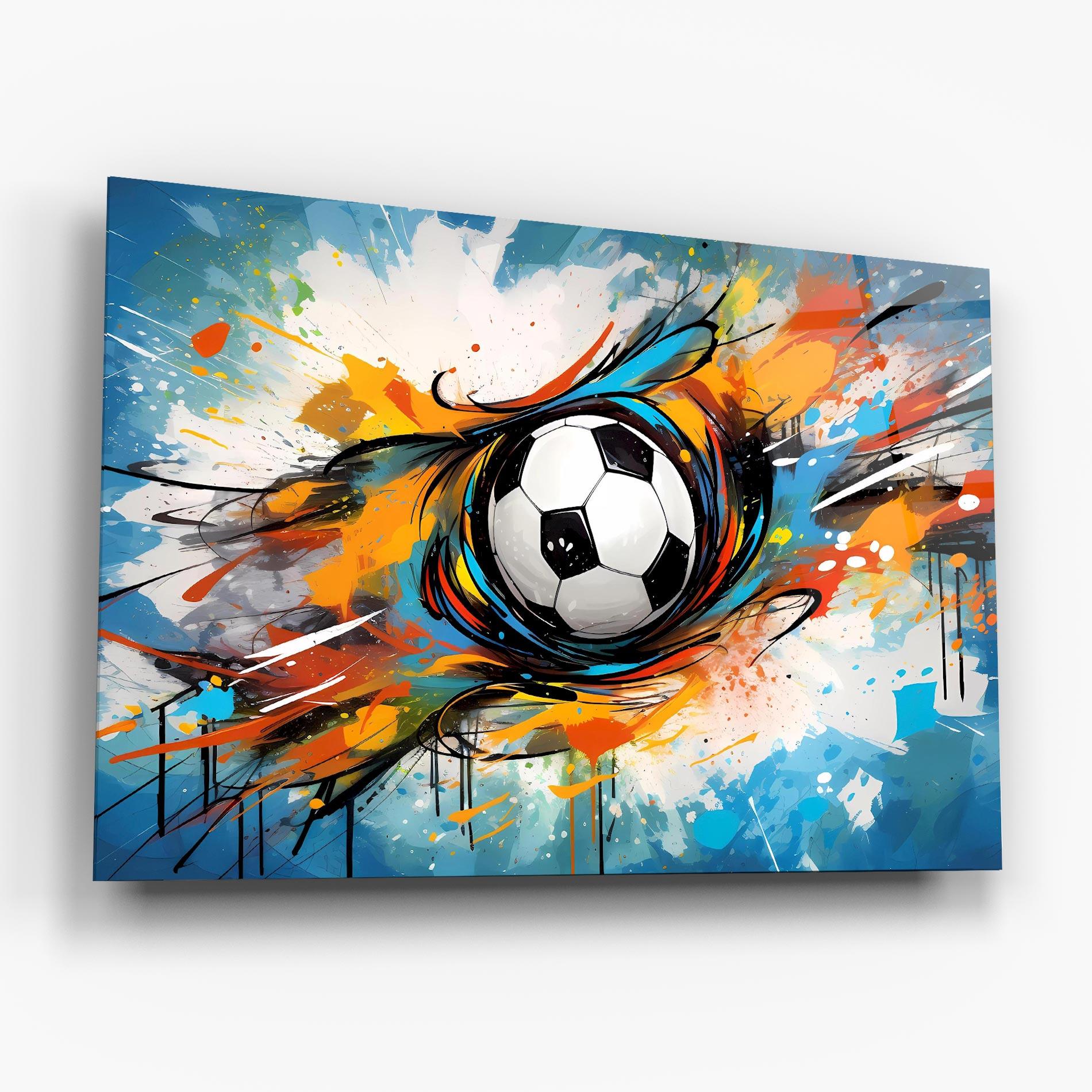 Glasbild Football Flight Graffiti mockup 6