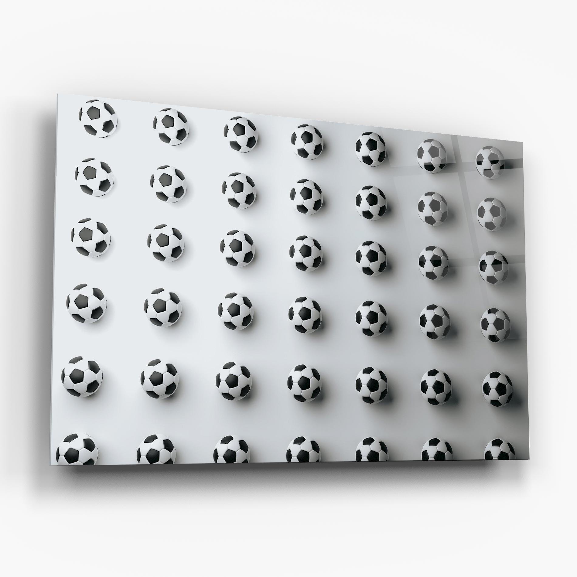 Glasbild Football Pattern mockup 6