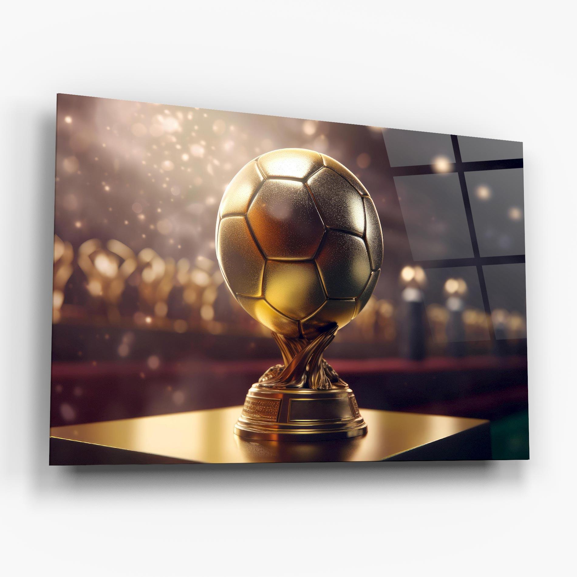 Glasbild Gold Football Award mockup 6