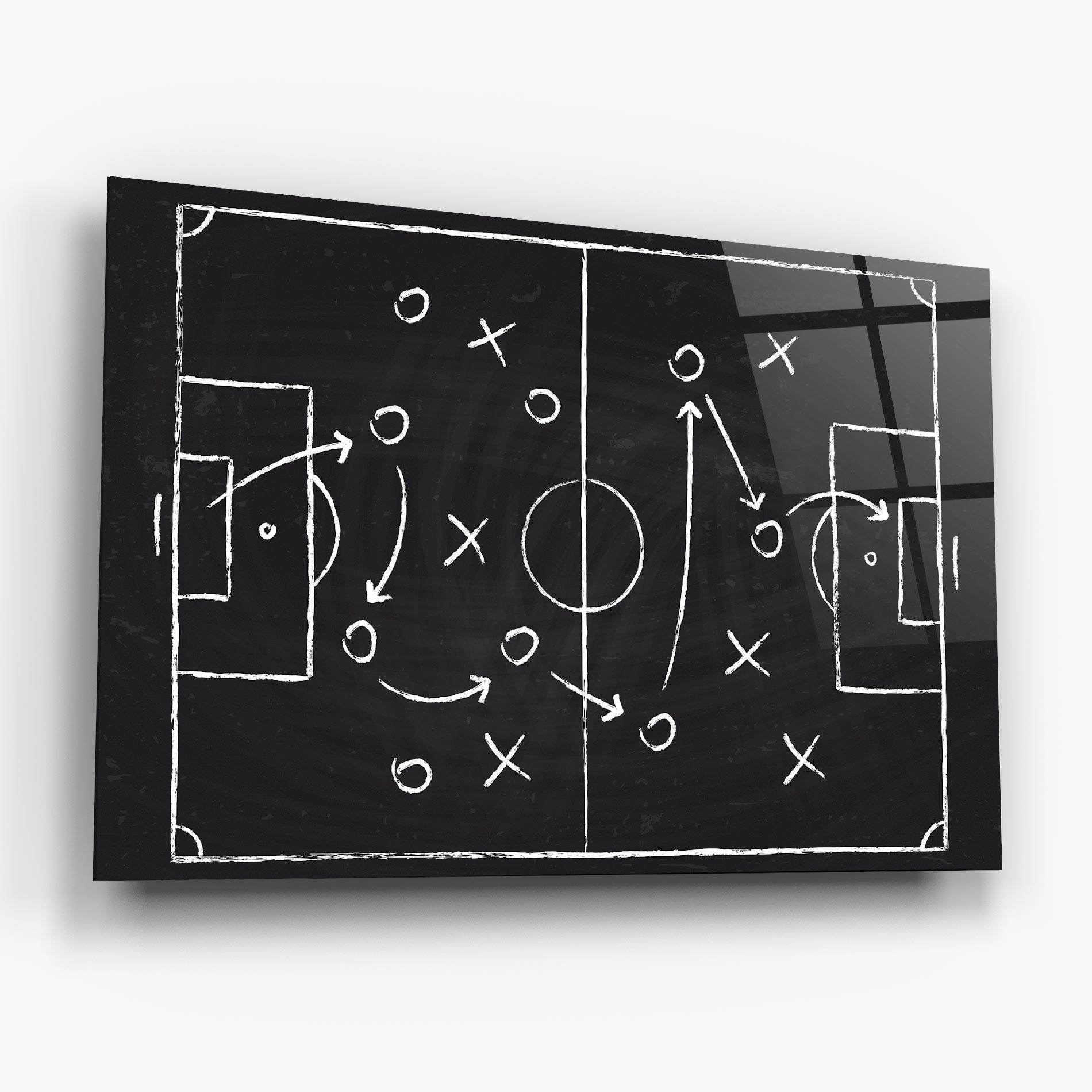 Glasbild Grey Board Football mockup 6