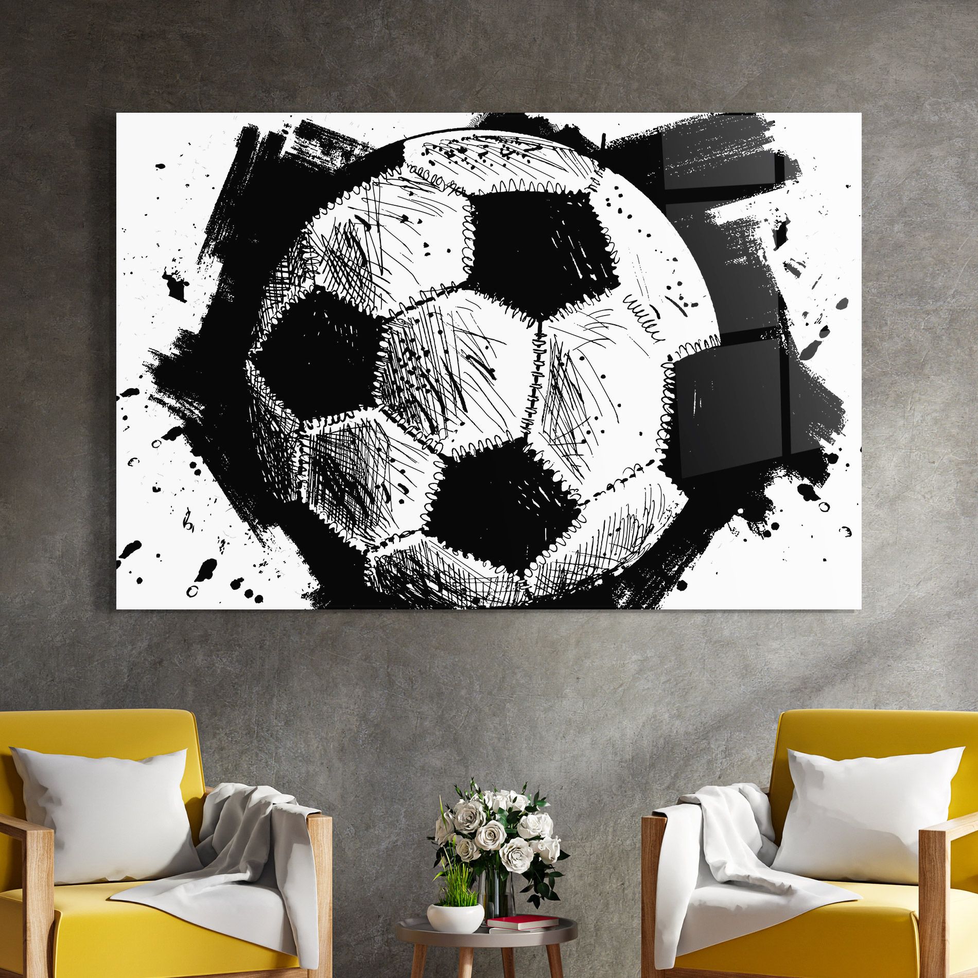 Black Line Football mockup 4