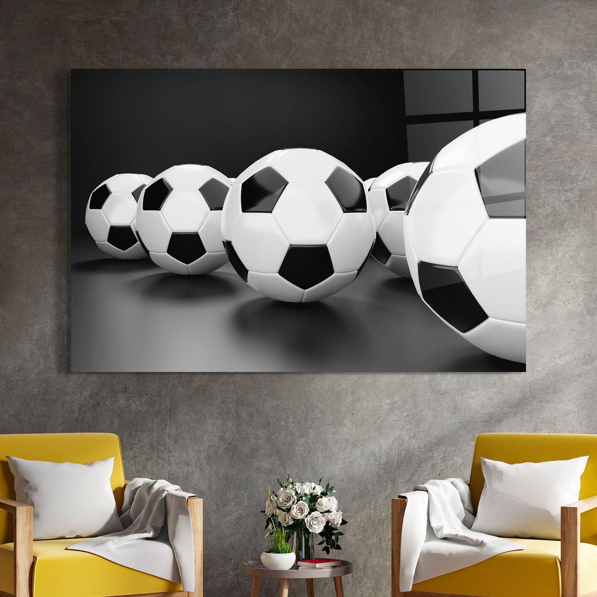 Black White Football mockup 4