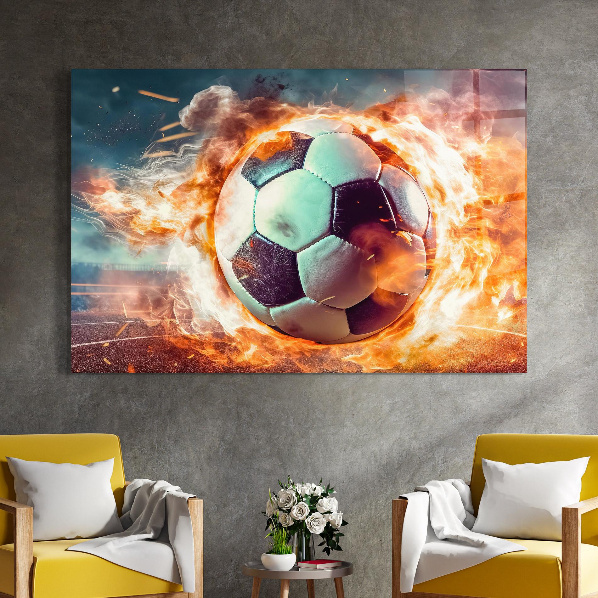 Glasbild Football Explosion mockup 4